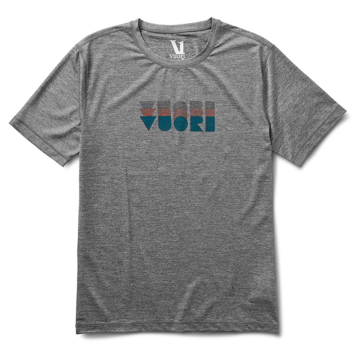 Layered Vuori Tech Tee | Heather Grey