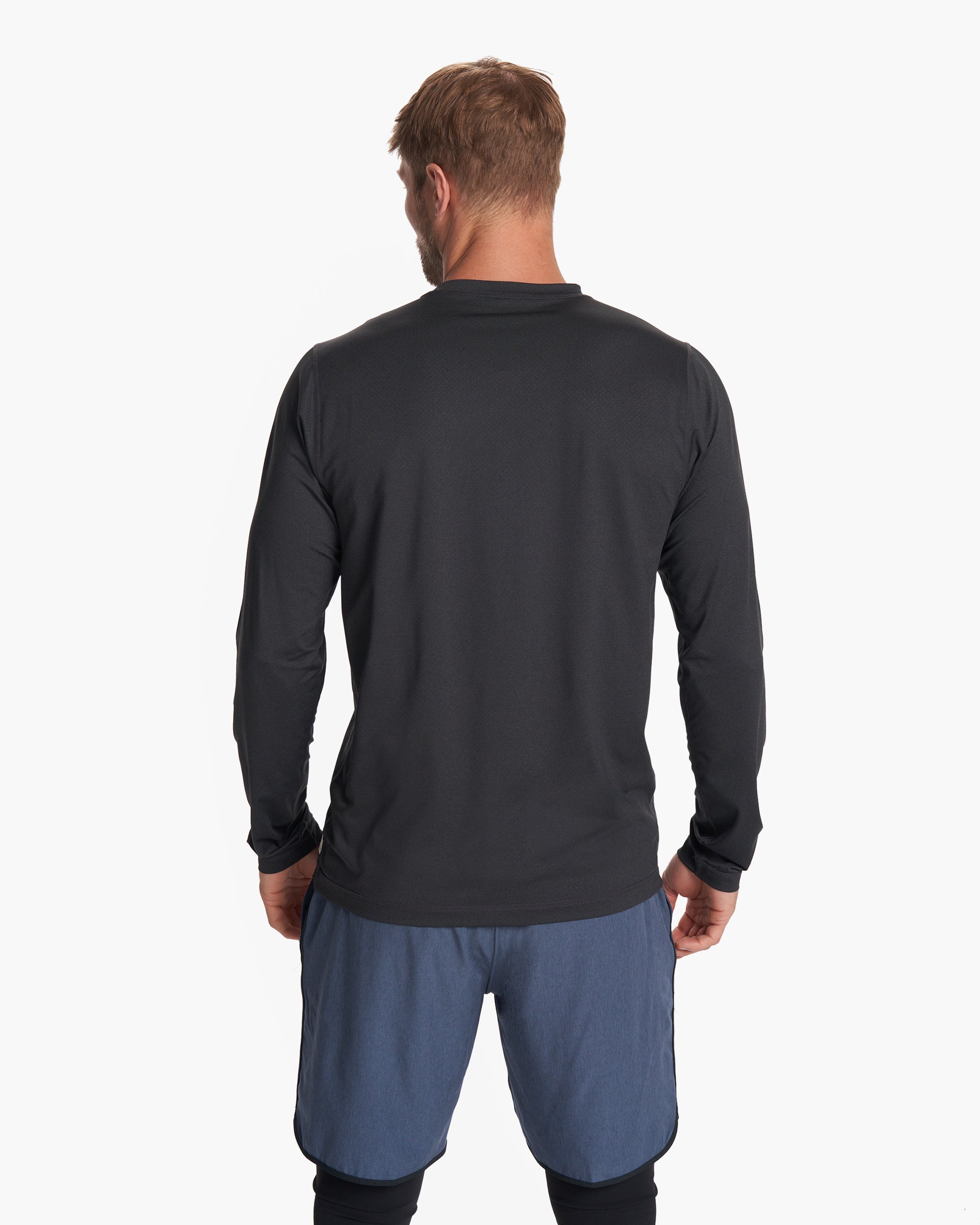 Long-Sleeve Tradewind Performance Tee | Black Heather - Image 2