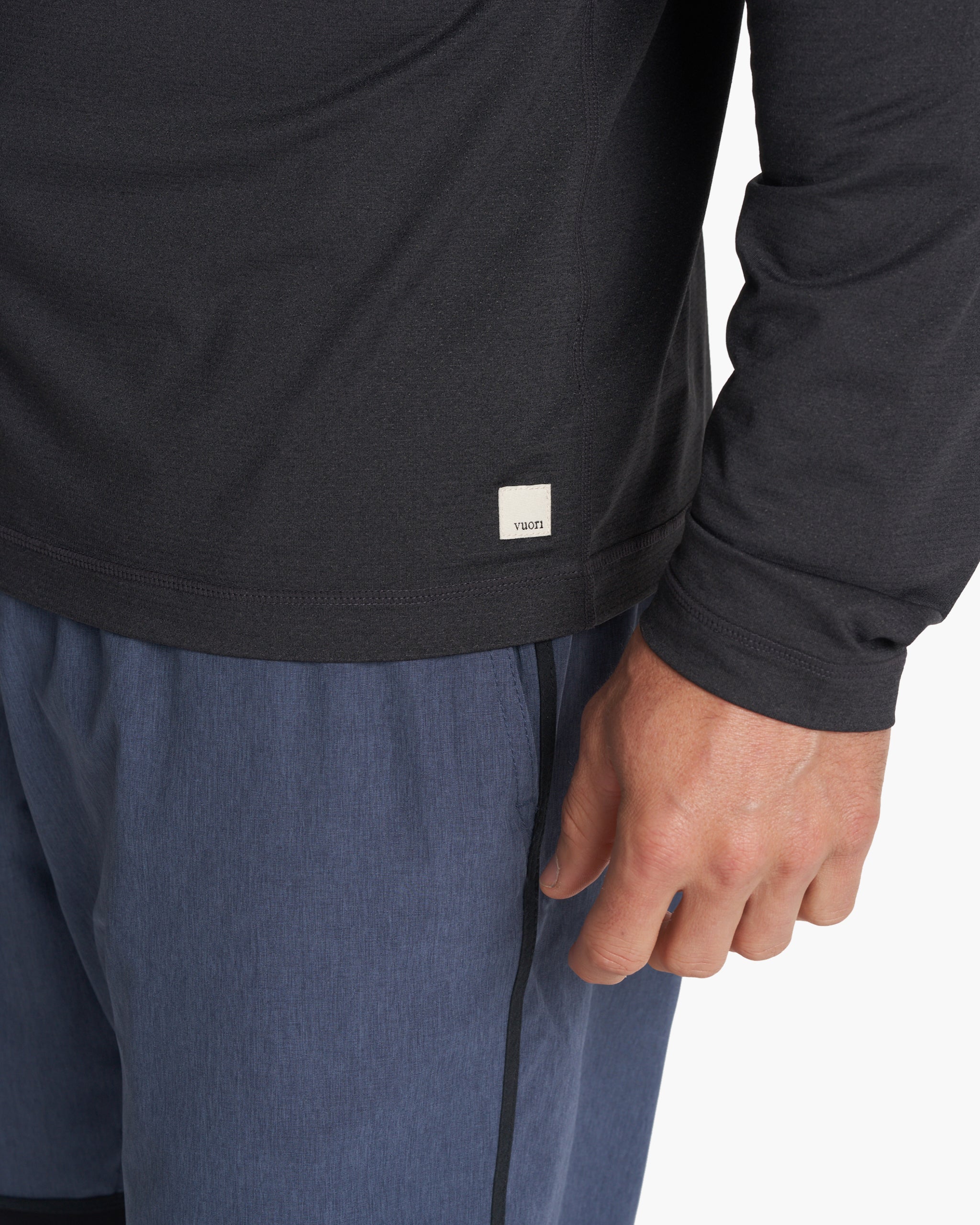 Long-Sleeve Tradewind Performance Tee | Black Heather - Image 5