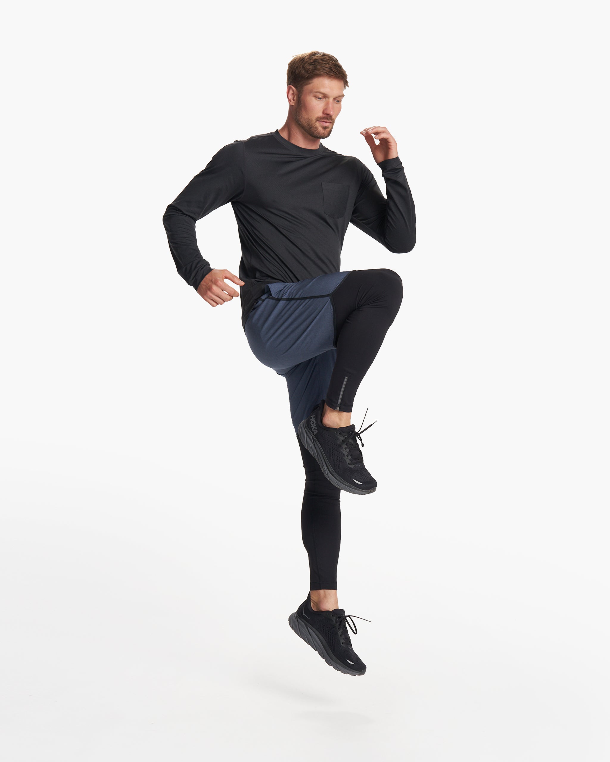 Long-Sleeve Tradewind Performance Tee | Black Heather - Image 4