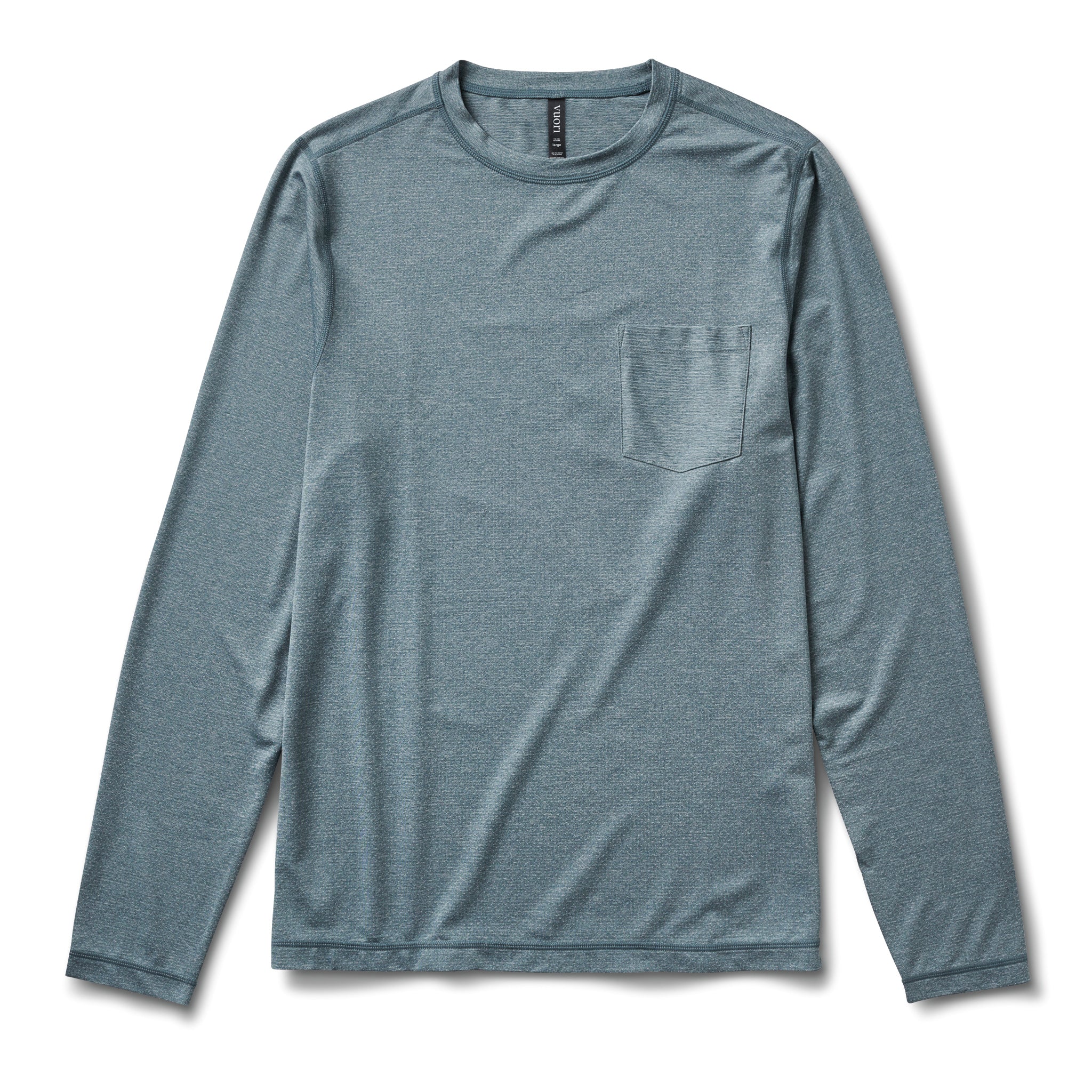 Long-Sleeve Tradewind Performance Tee | Steel Blue Heather - Image 5