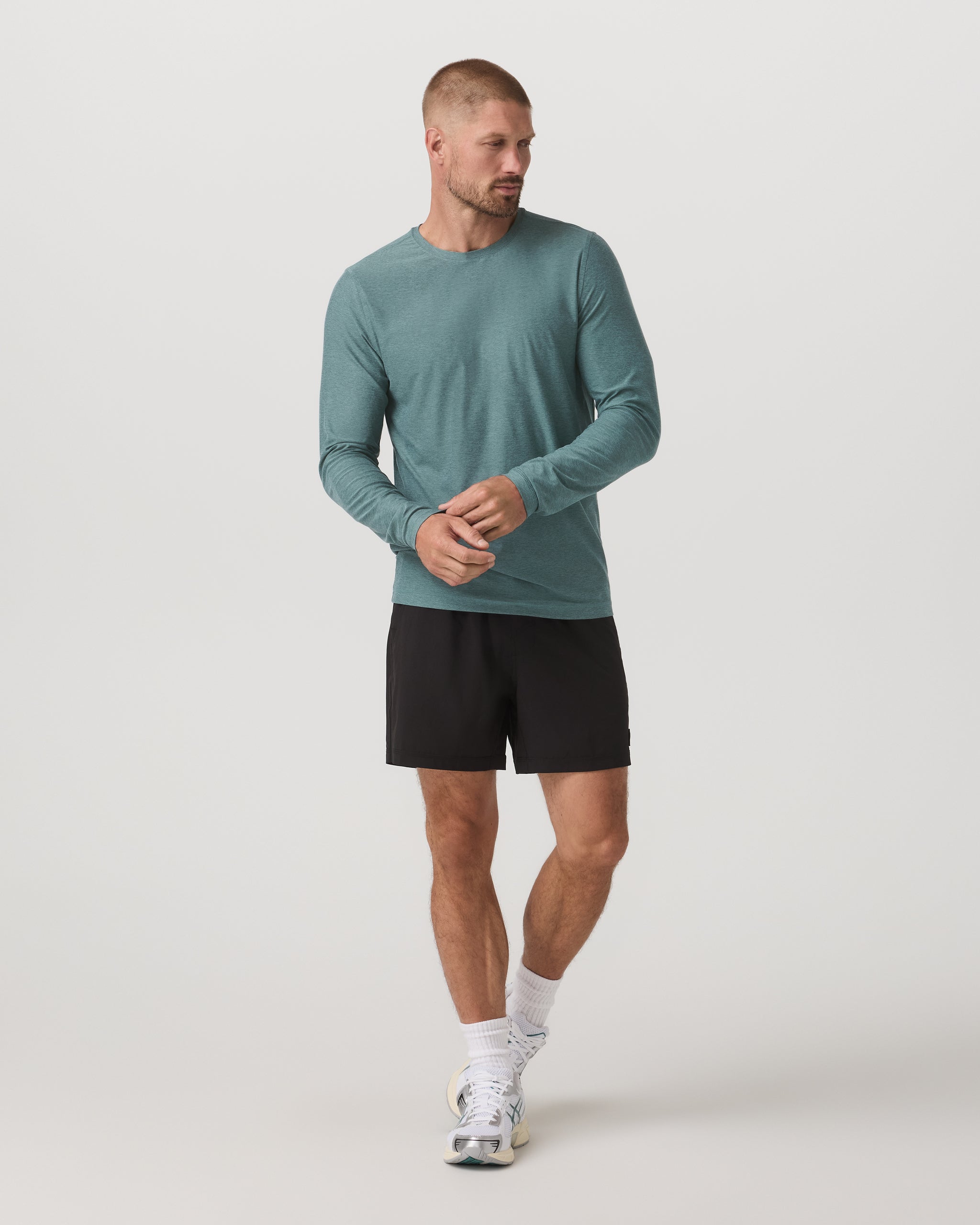 Long Sleeve Strato Tech Tee | Bluegrass Heather - Image 4