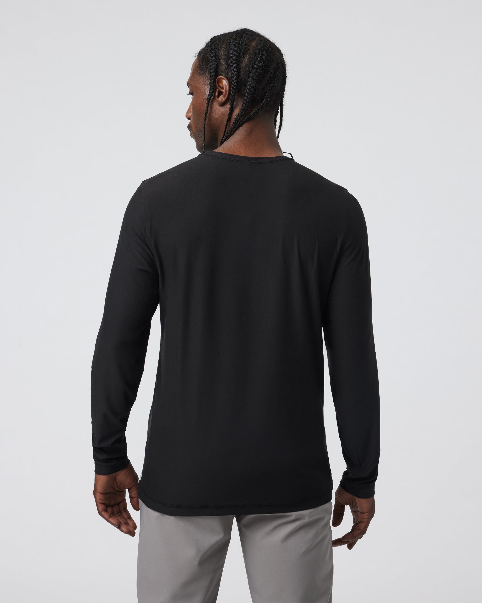 Long Sleeve Strato Tech Tee | Black - Image 3
