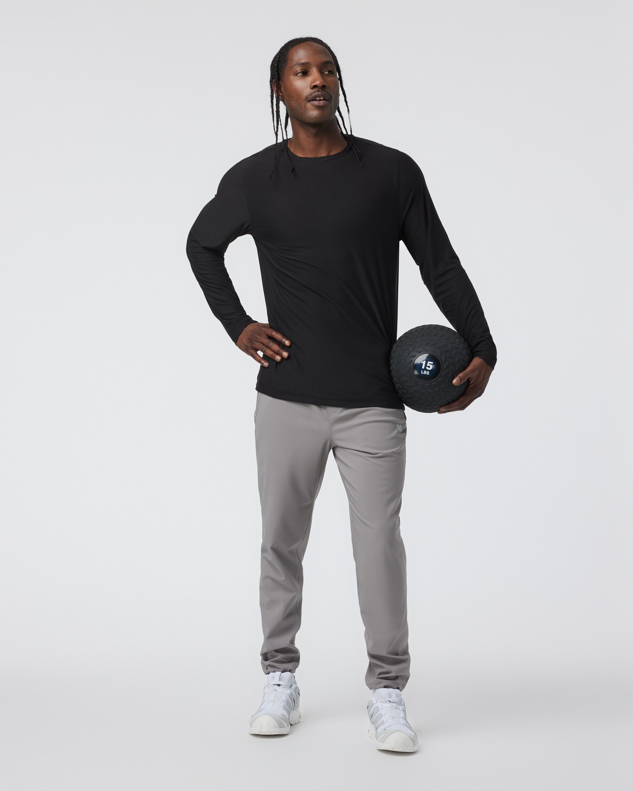 Long Sleeve Strato Tech Tee | Black - Image 2