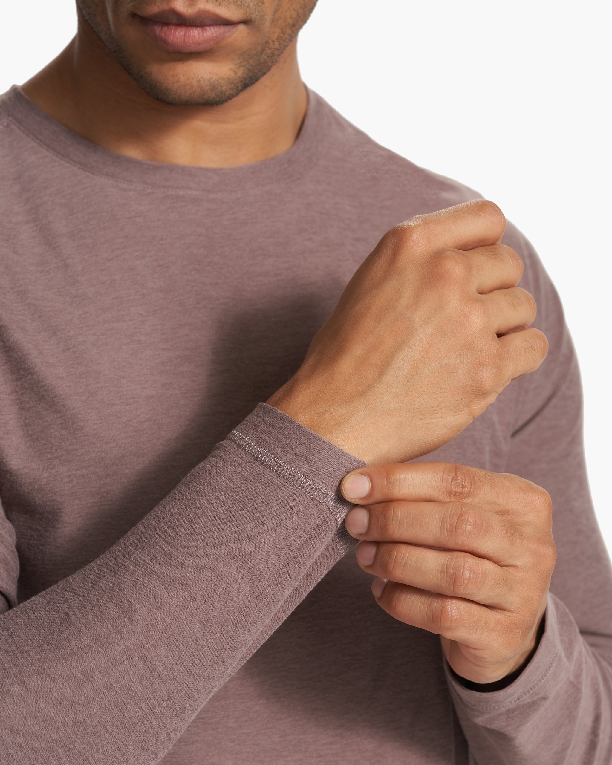 Long Sleeve Strato Tech Tee | Hazel Heather - Image 5