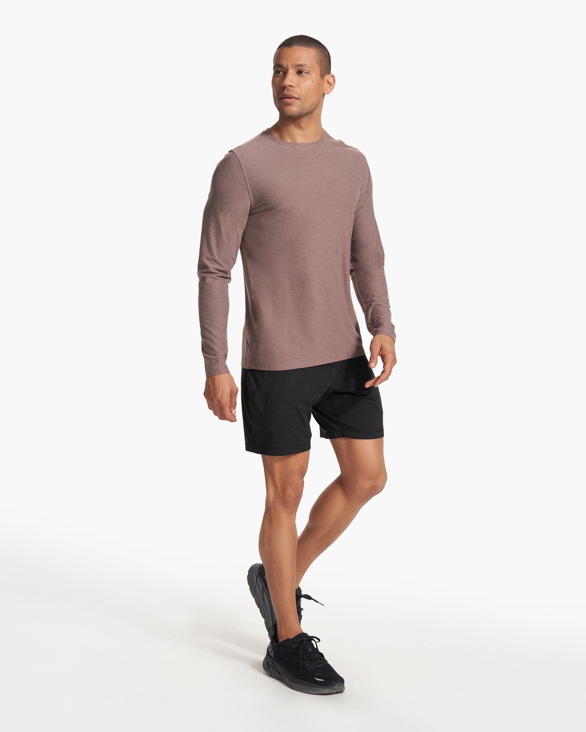 Long Sleeve Strato Tech Tee | Hazel Heather - Image 2