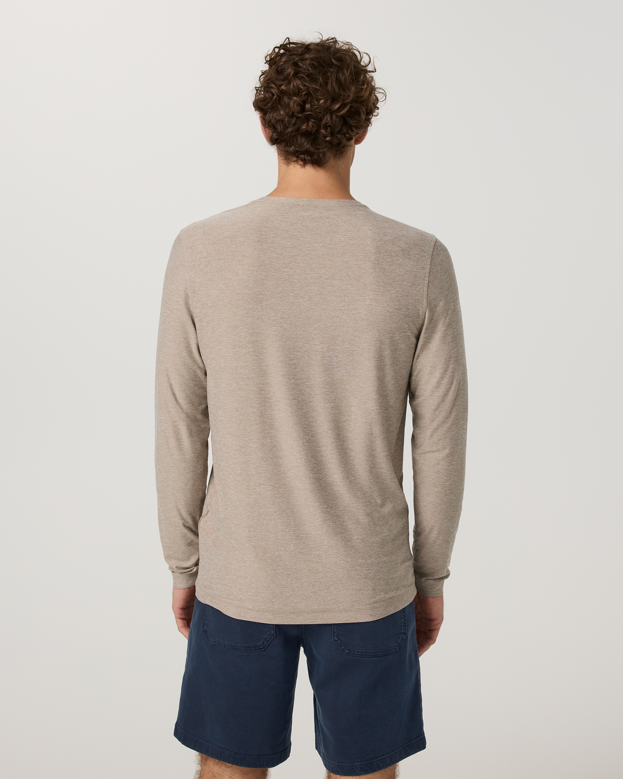 Long Sleeve Strato Tech Tee | Acorn Heather - Image 5