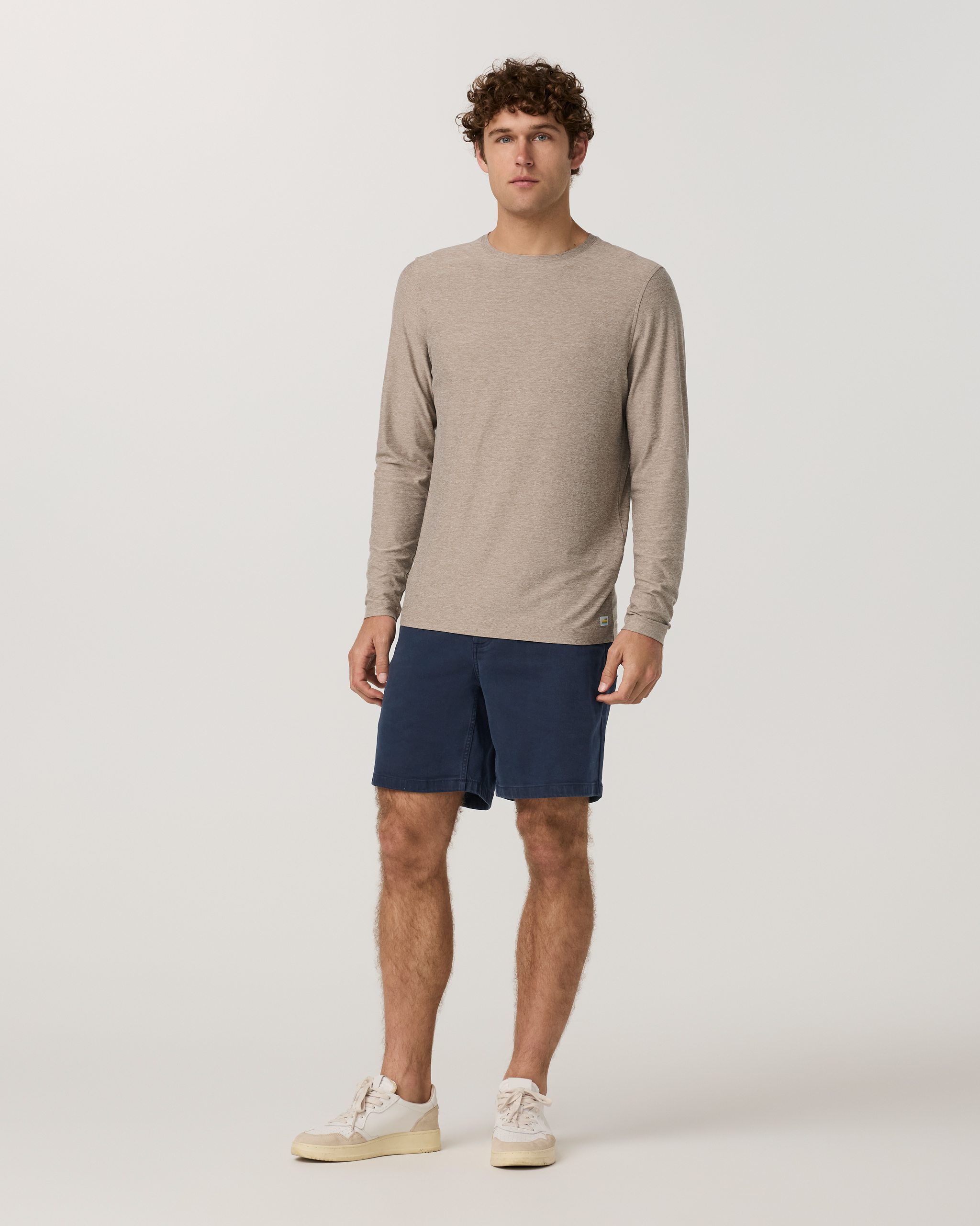Long Sleeve Strato Tech Tee | Acorn Heather - Image 6