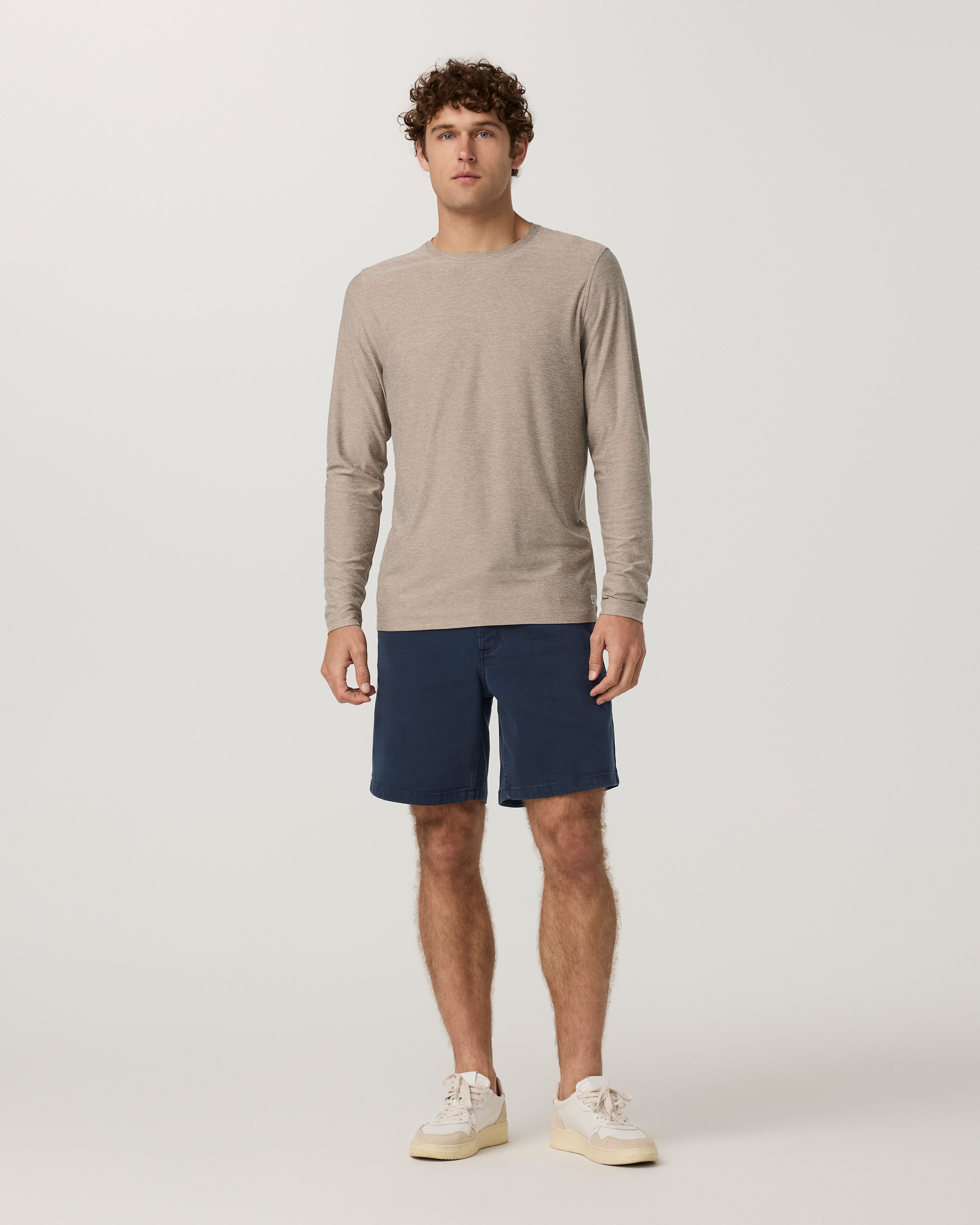 Long Sleeve Strato Tech Tee | Acorn Heather - Image 4
