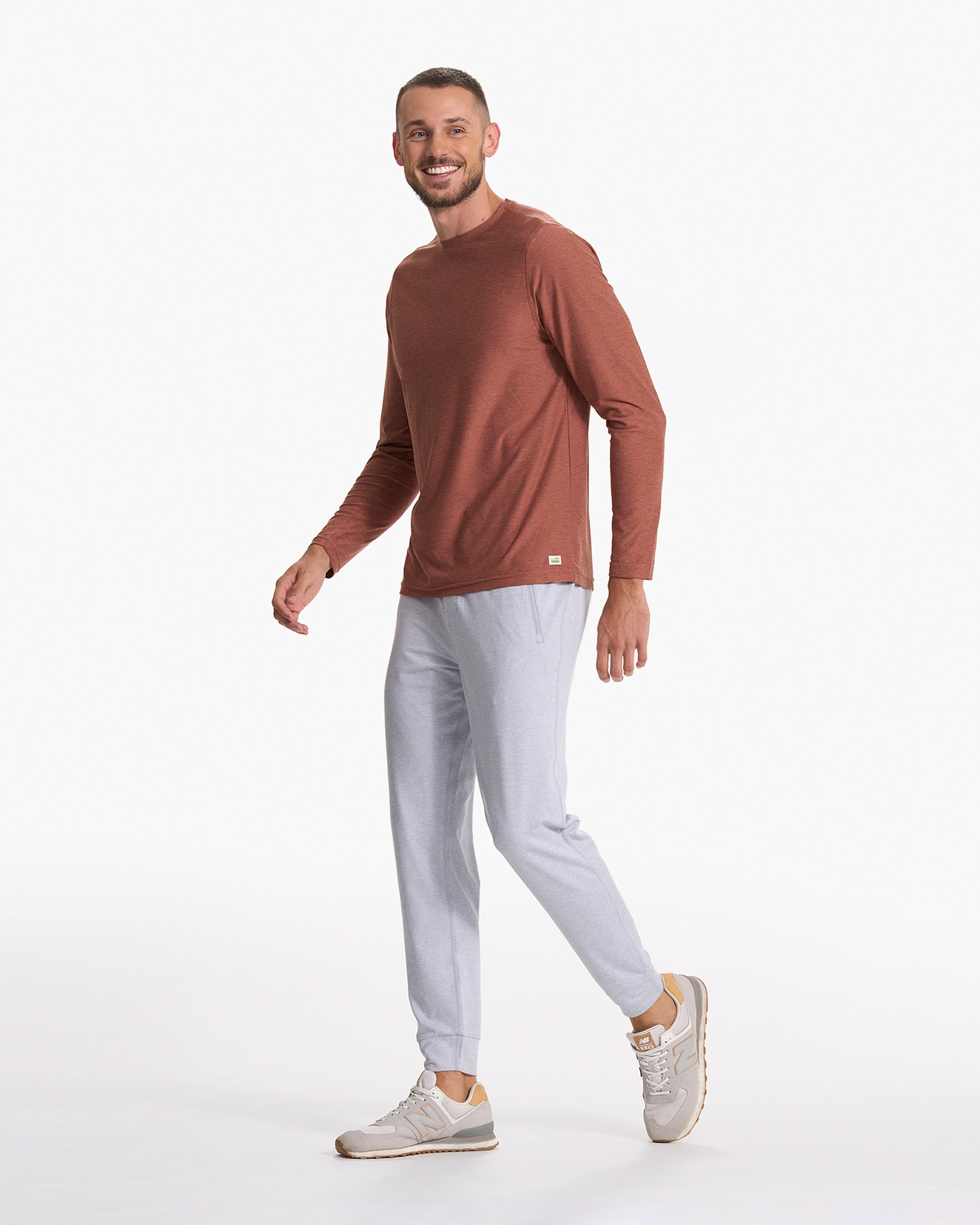 Long Sleeve Strato Tech Tee | Copper Heather - Image 4