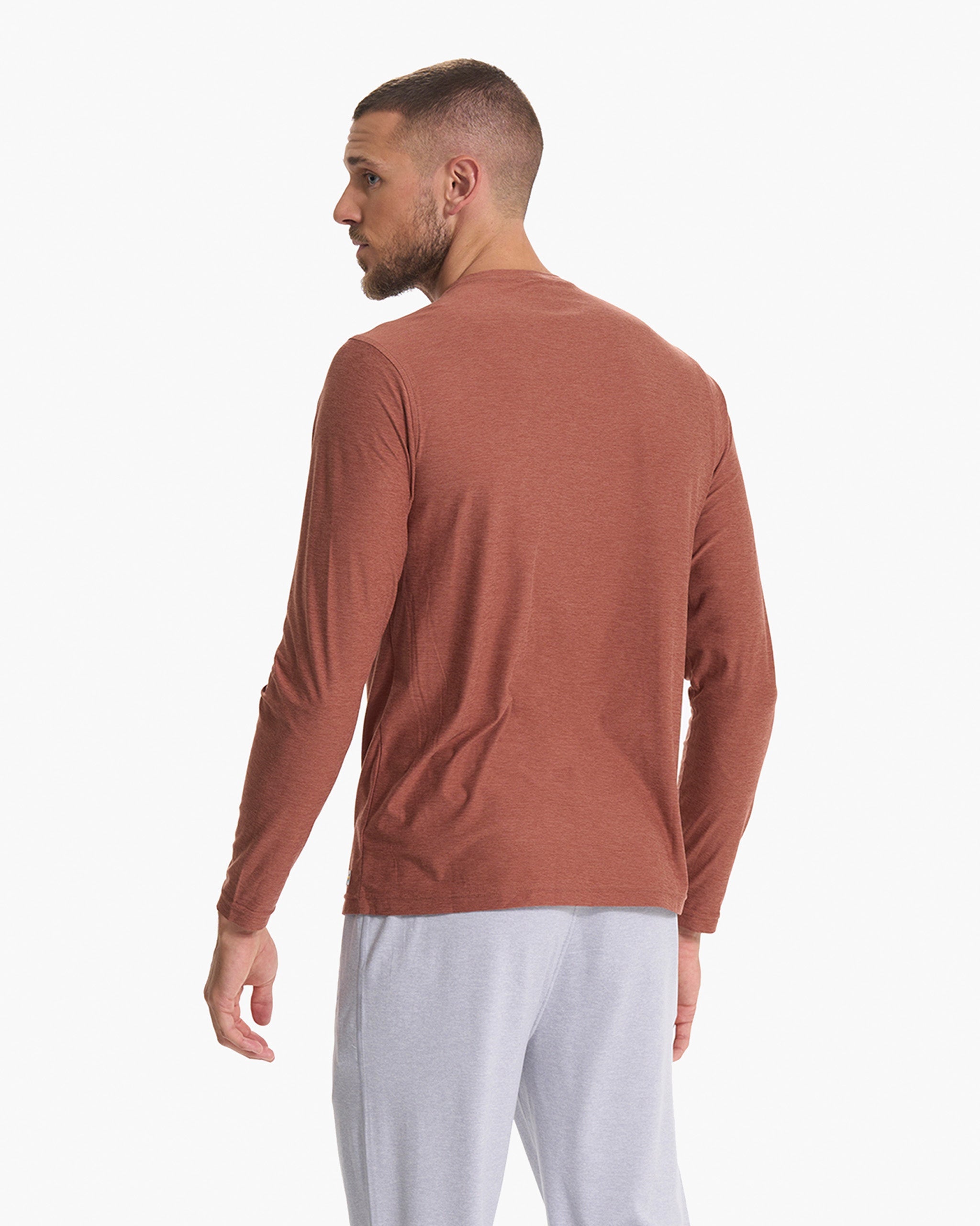 Long Sleeve Strato Tech Tee | Copper Heather - Image 3