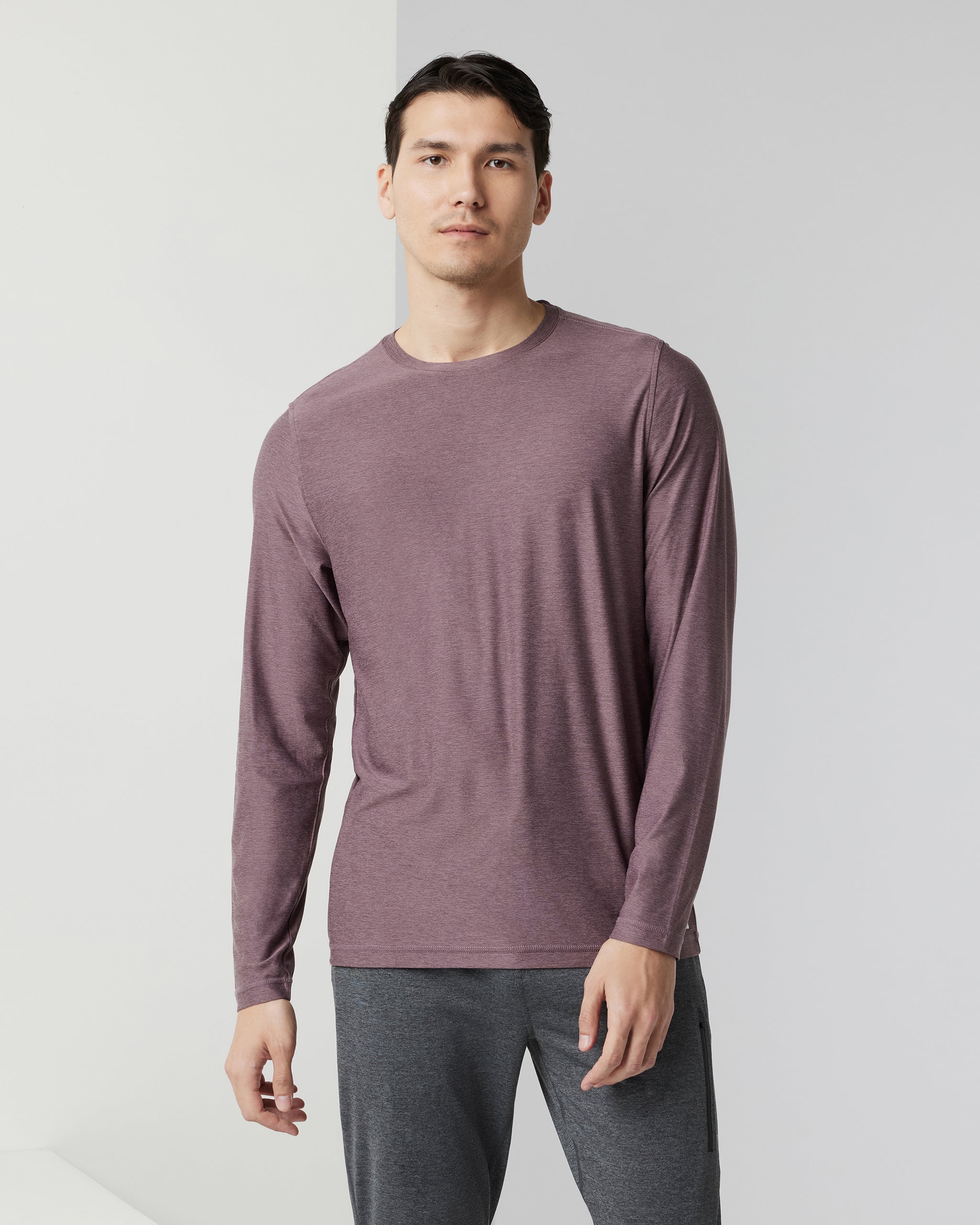Long Sleeve Strato Tech Tee | Elderberry Heather