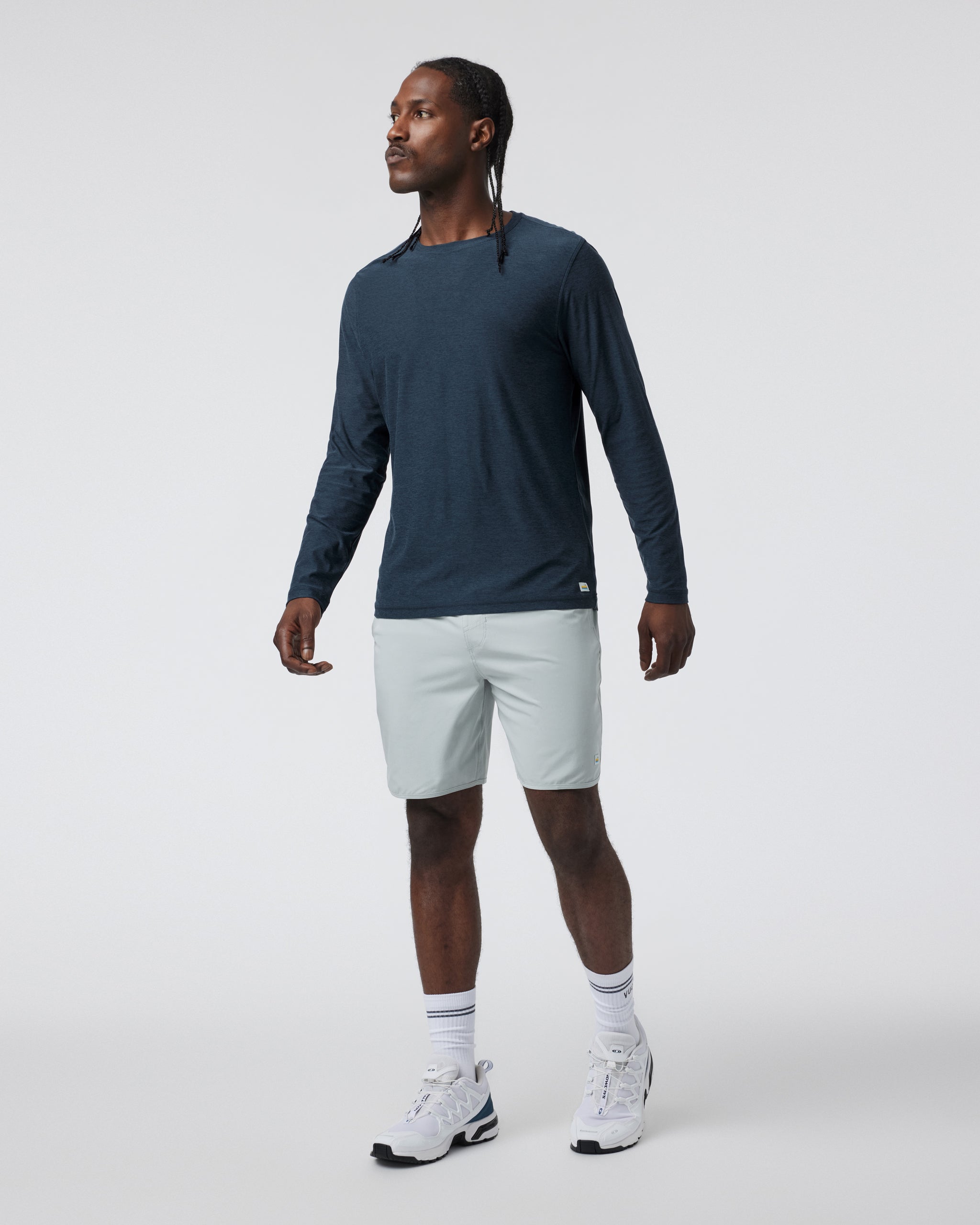 Long Sleeve Strato Tech Tee | Navy Heather - Image 3