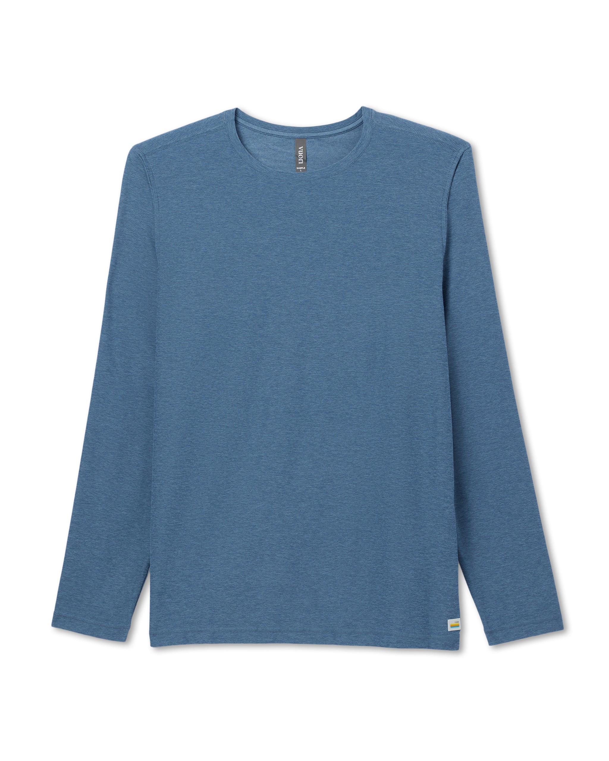 Long Sleeve Strato Tech Tee | Pool Blue Heather - Image 6