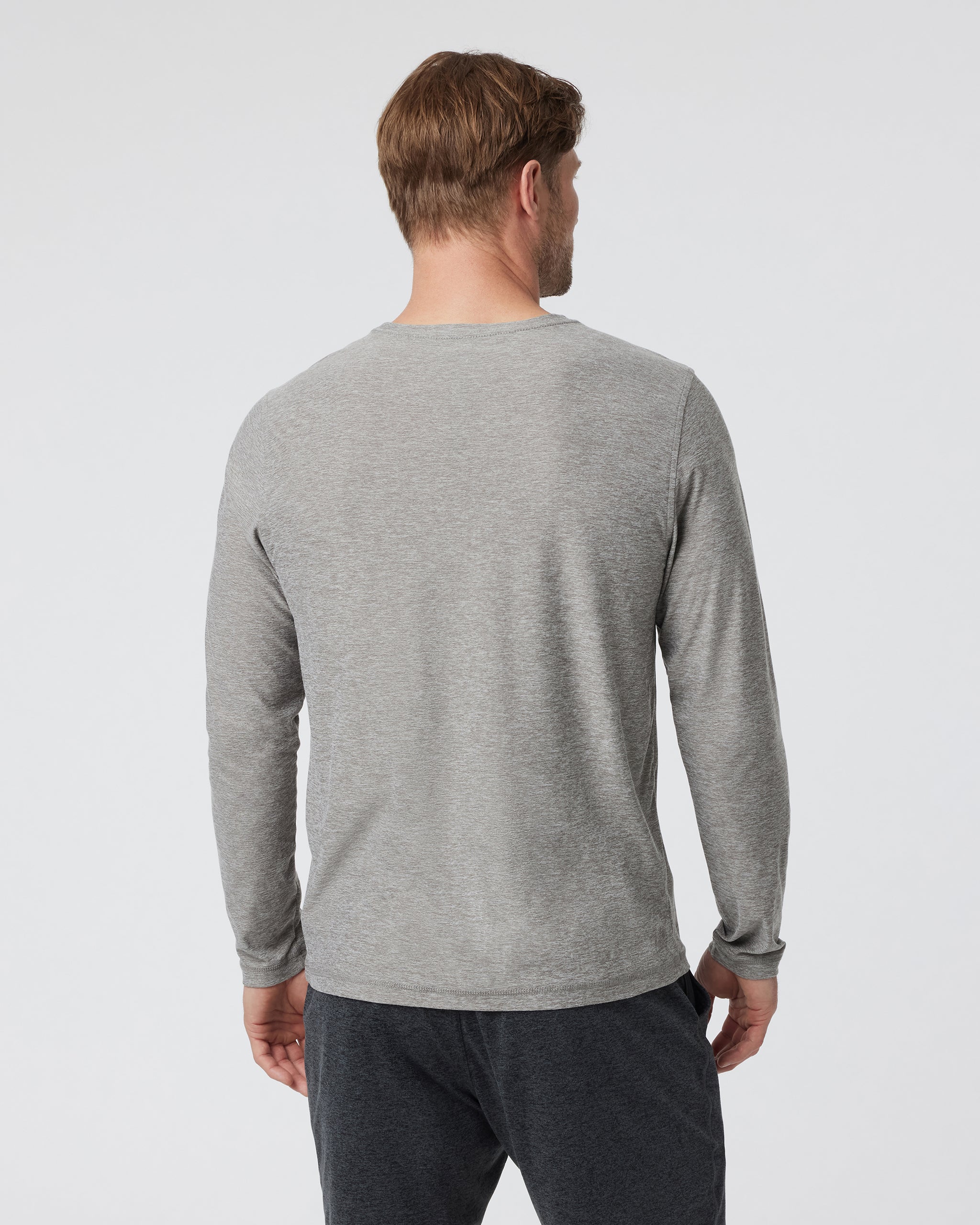 Long Sleeve Strato Tech Tee | Heather Grey - Image 3