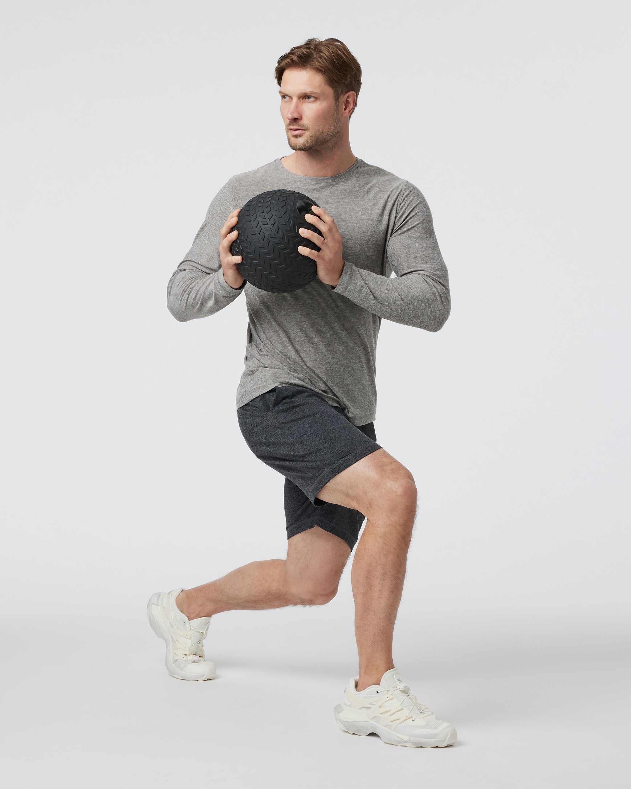 Long Sleeve Strato Tech Tee | Heather Grey - Image 4