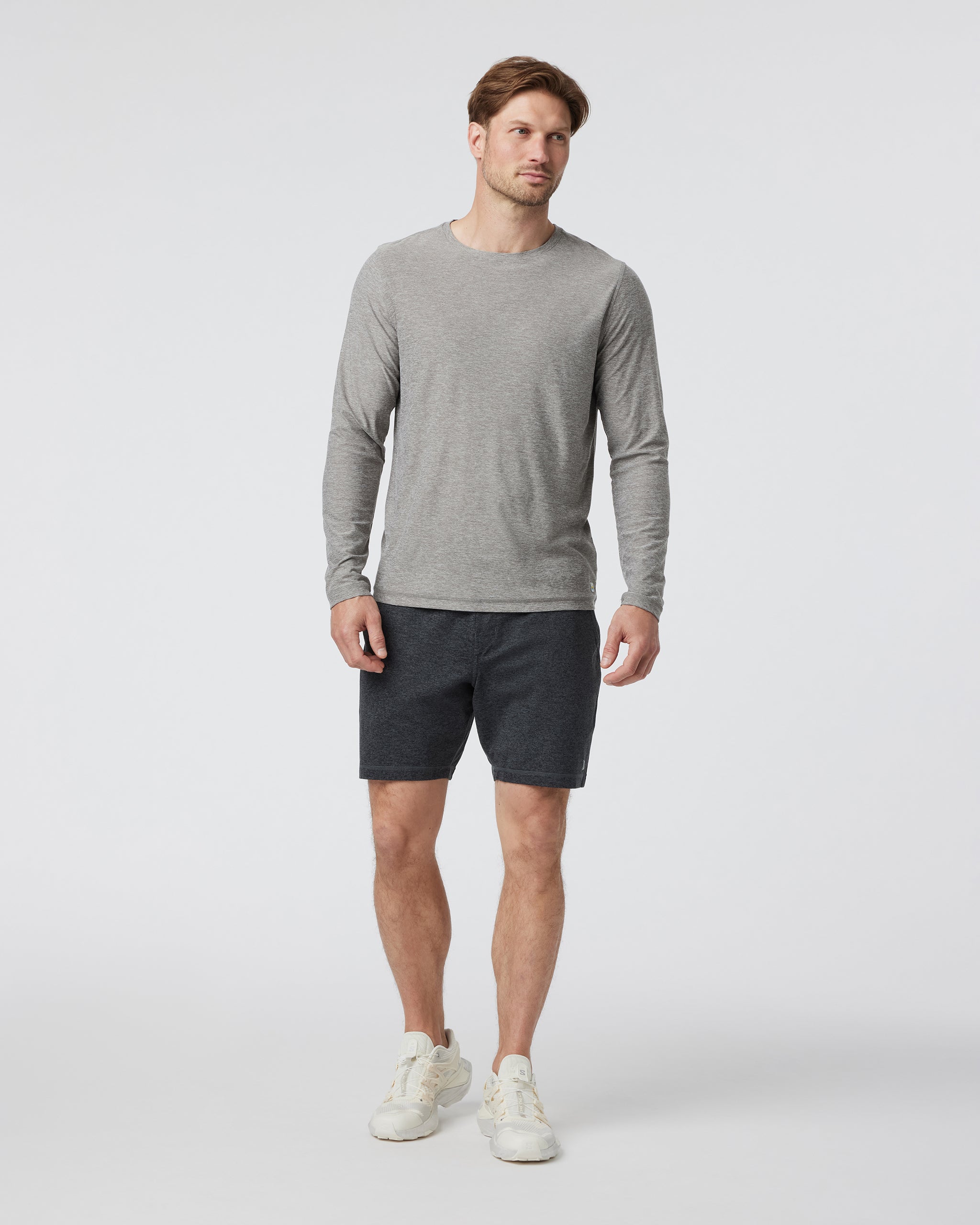 Long Sleeve Strato Tech Tee | Heather Grey - Image 5
