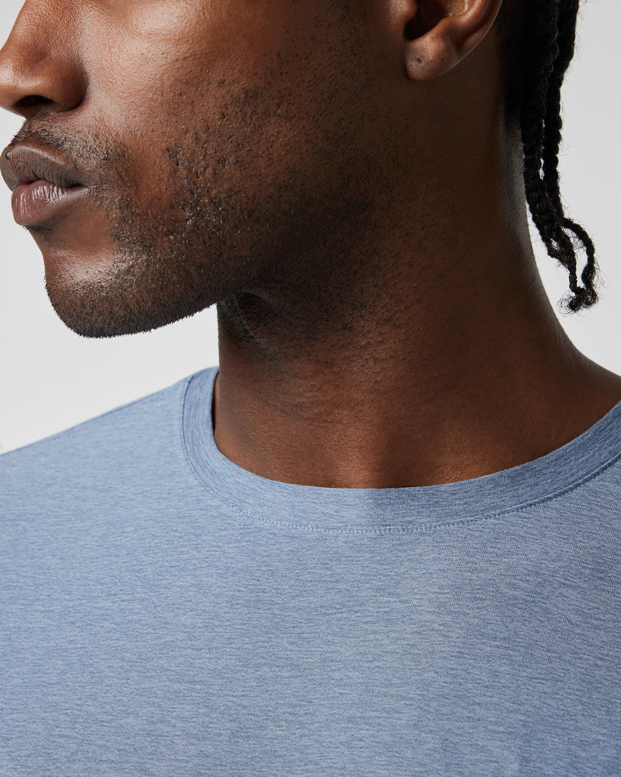 Long Sleeve Strato Tech Tee | Chambray Heather - Image 3