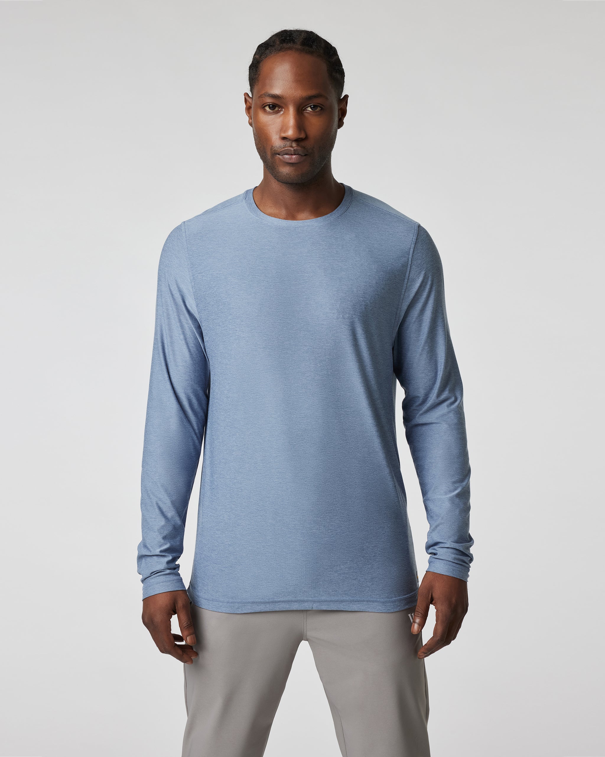 Long Sleeve Strato Tech Tee | Chambray Heather - Image 4