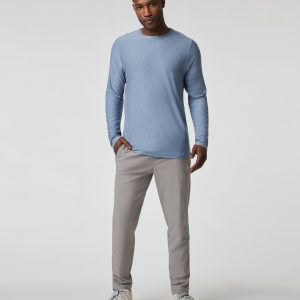 Long Sleeve Strato Tech Tee | Chambray Heather