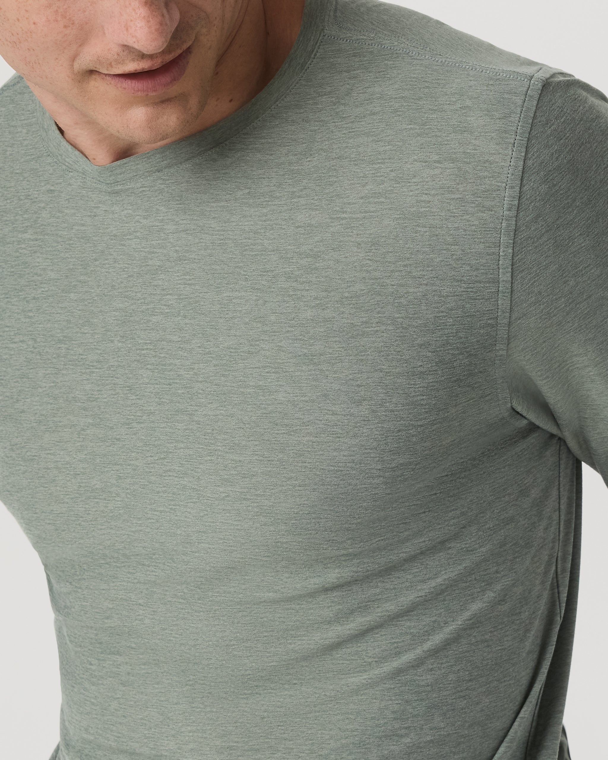 Long Sleeve Strato Tech Tee | Thyme Heather - Image 2