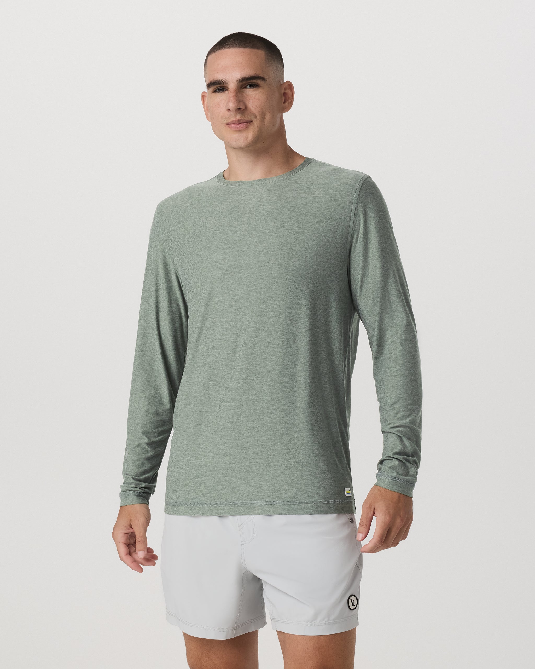 Long Sleeve Strato Tech Tee | Thyme Heather - Image 5