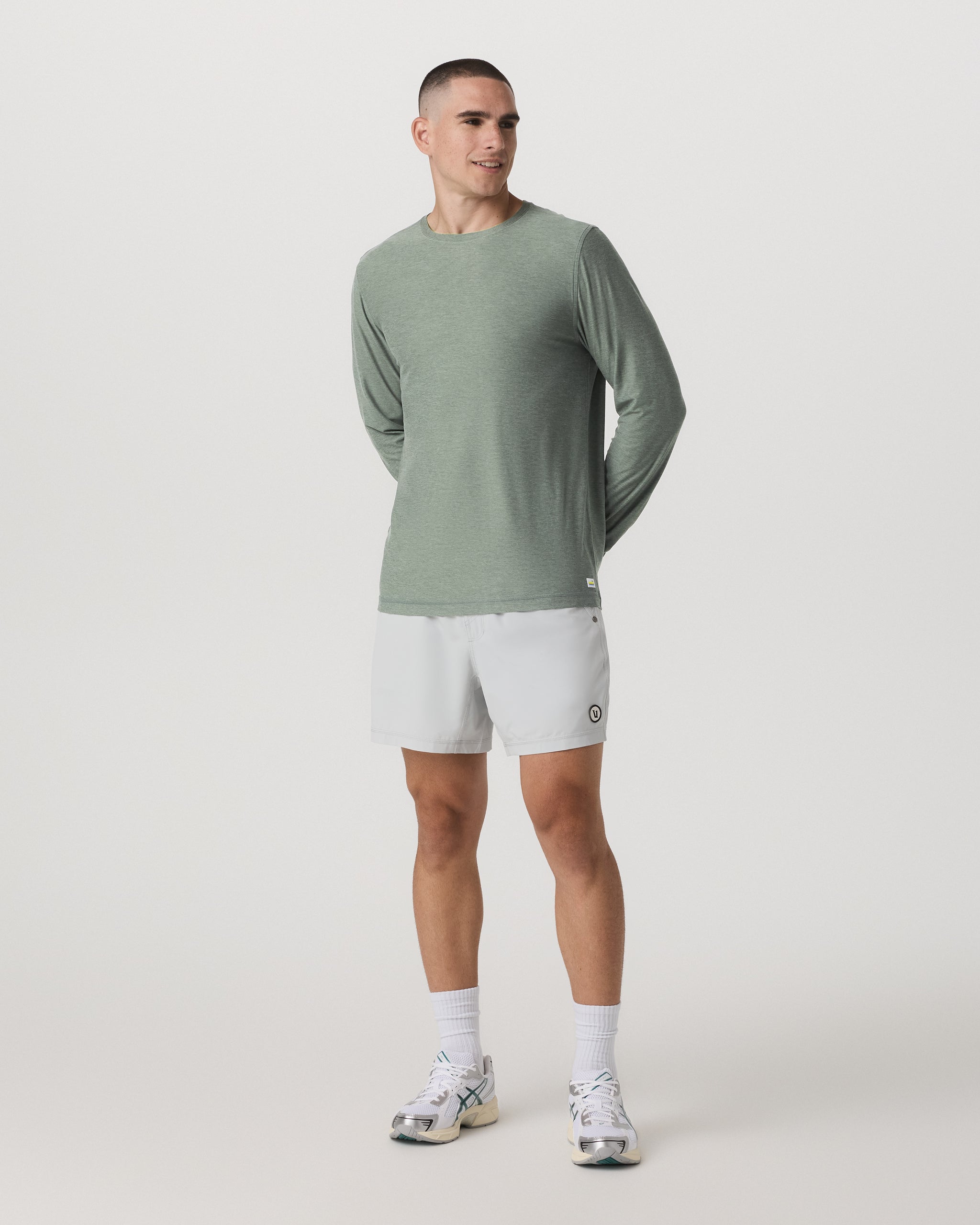 Long Sleeve Strato Tech Tee | Thyme Heather - Image 4