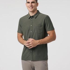 Short Sleeve Ace Button Down | Oregano
