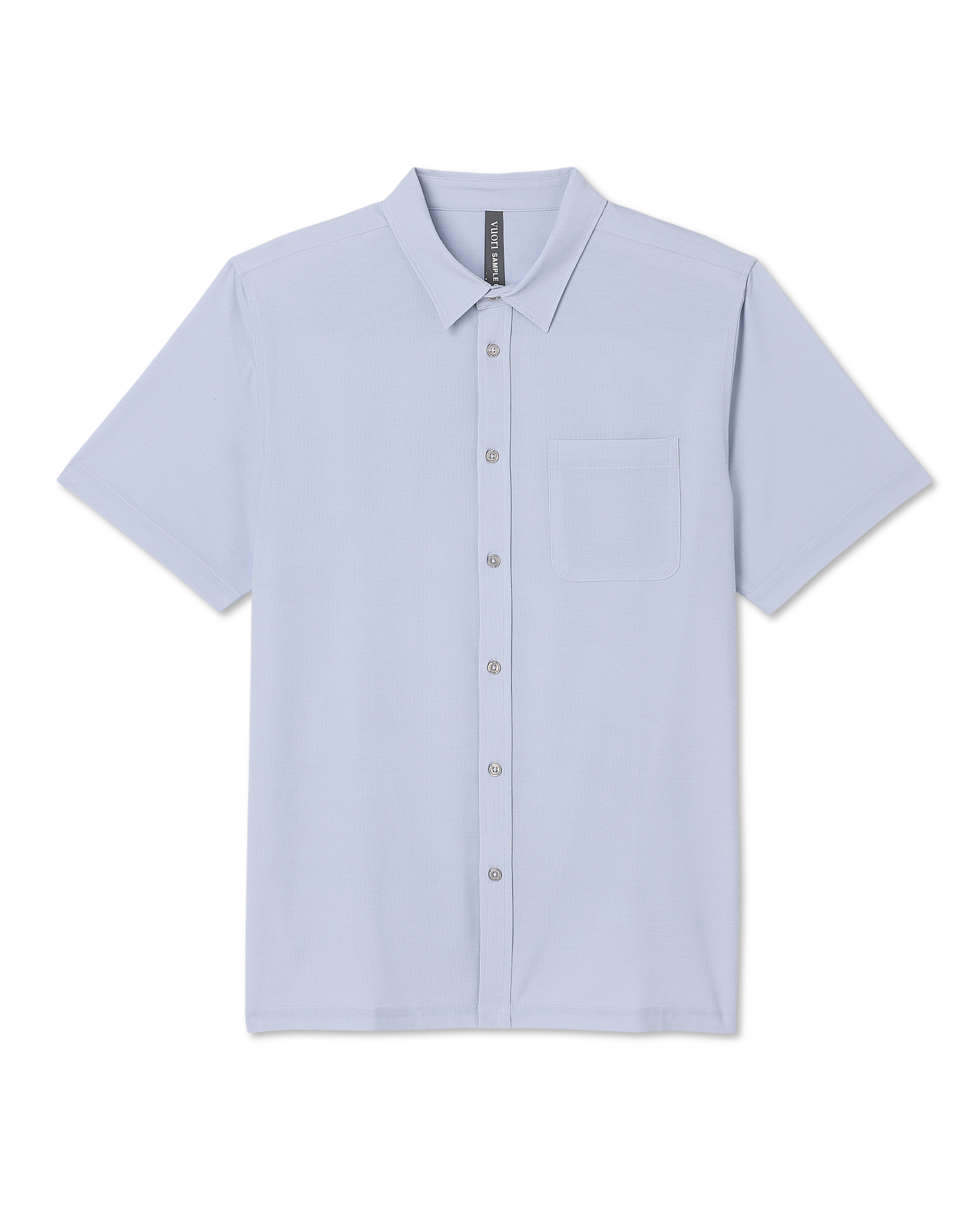 Short Sleeve Bridge Button Down | Atmosphere Mini Stripe - Image 6