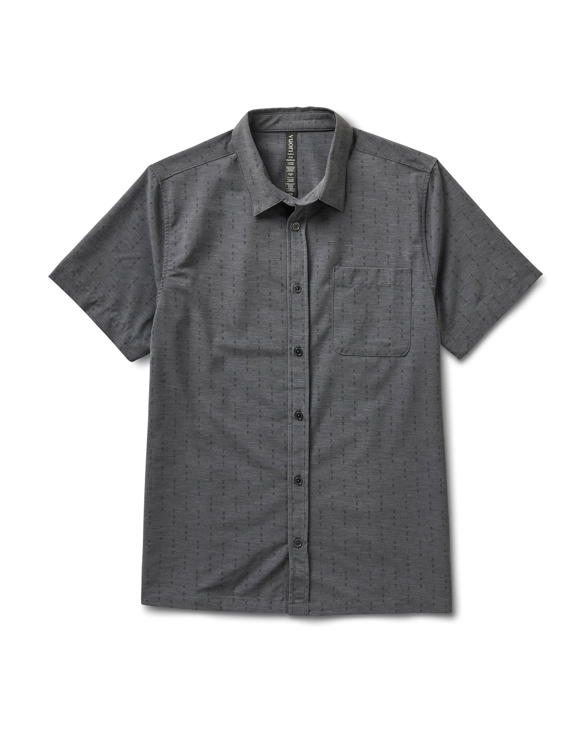 Short-Sleeve Bridge Button Down | Charcoal Arrows - Image 5