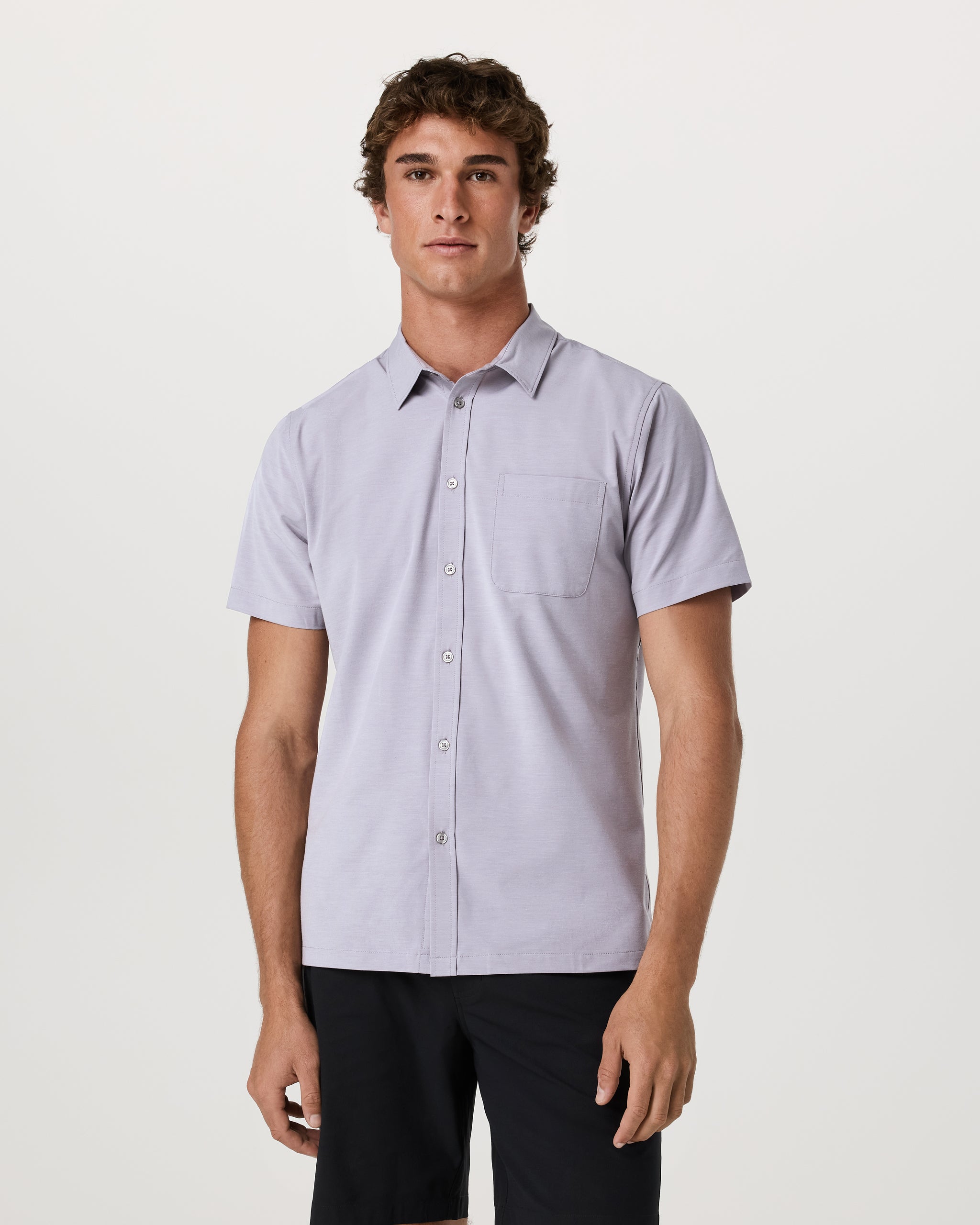 Short Sleeve Bridge Button Down | Cinder - Image 3
