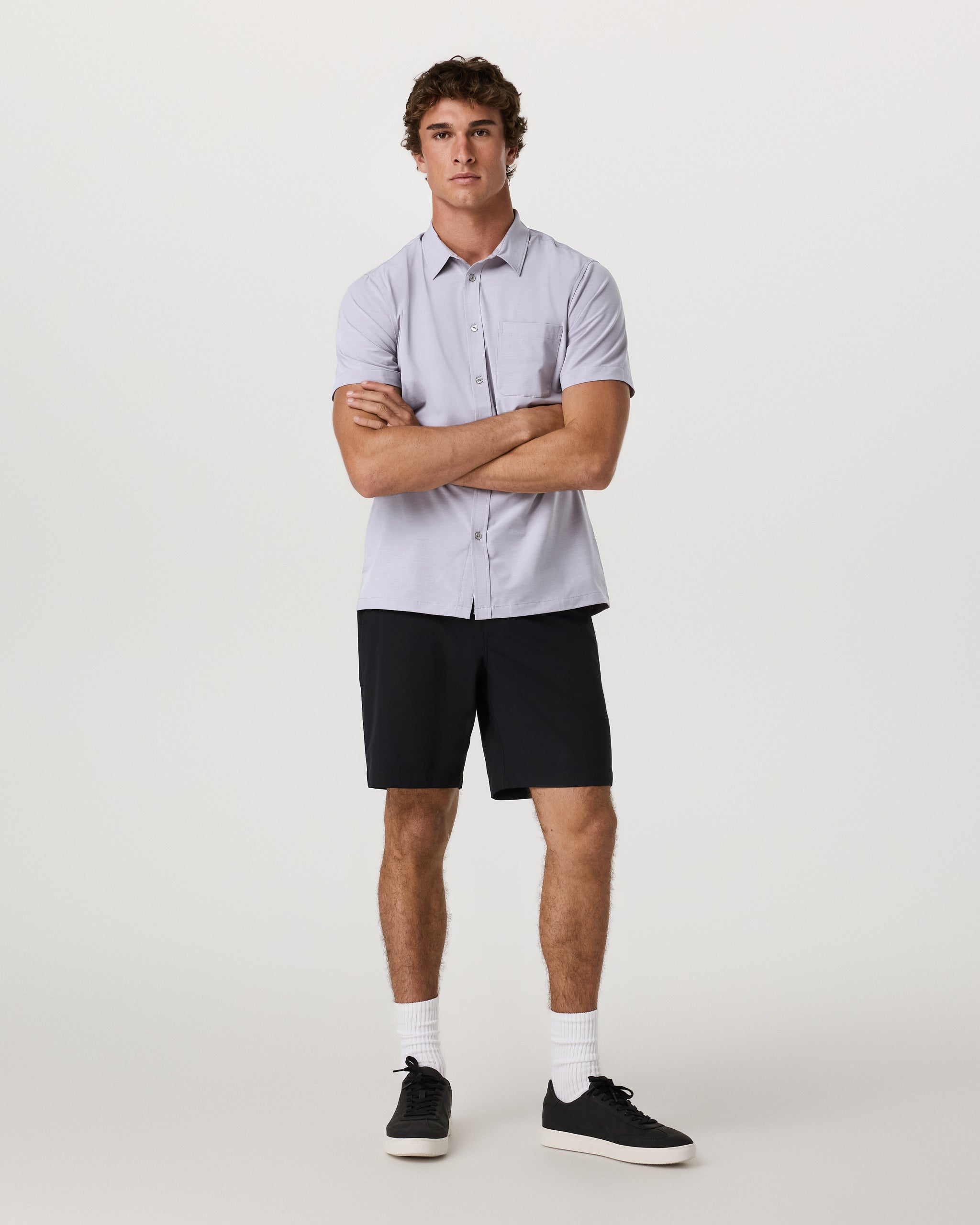 Short Sleeve Bridge Button Down | Cinder - Image 5