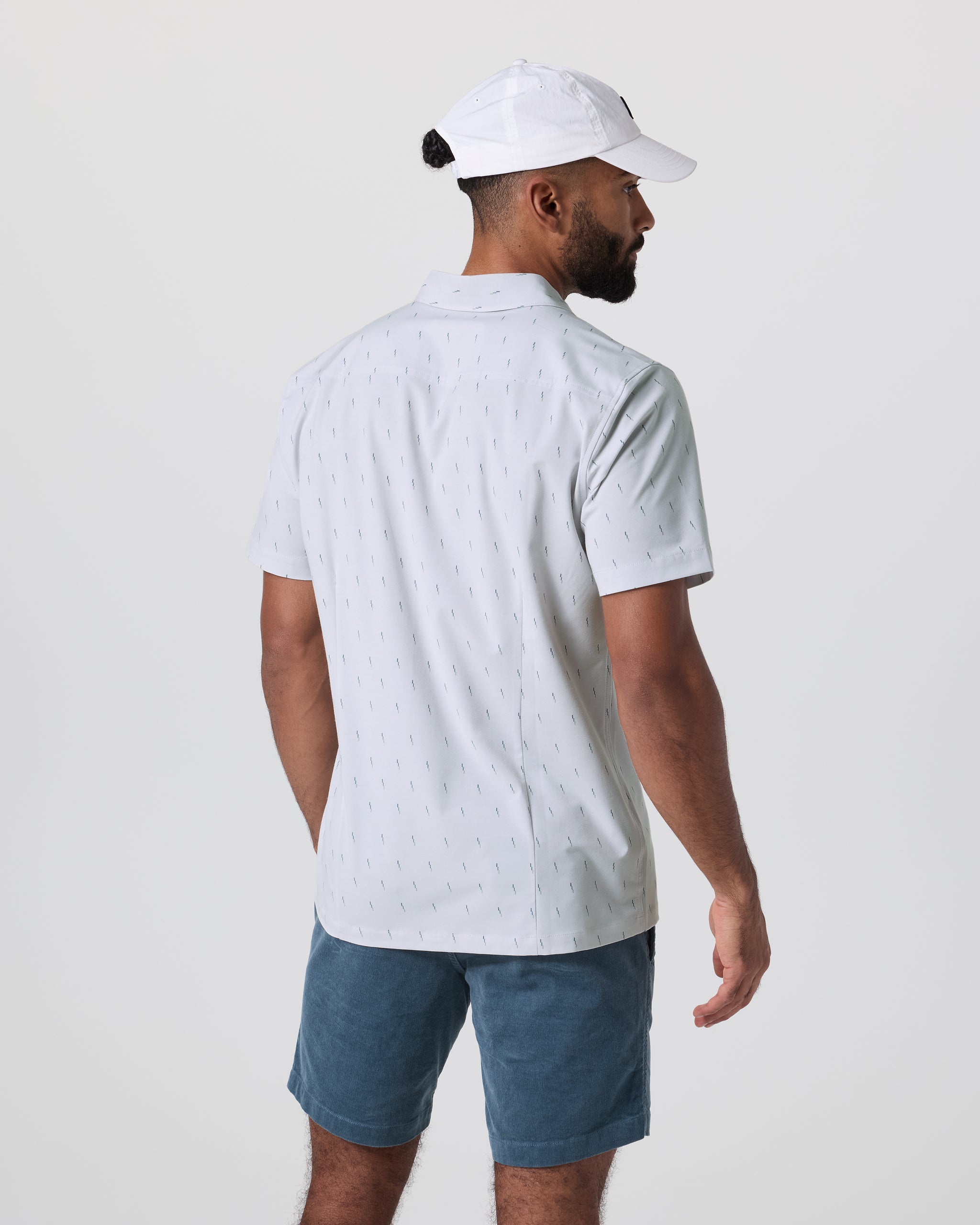 Short Sleeve Bridge Button Down | Frost Grey Triple - Image 2