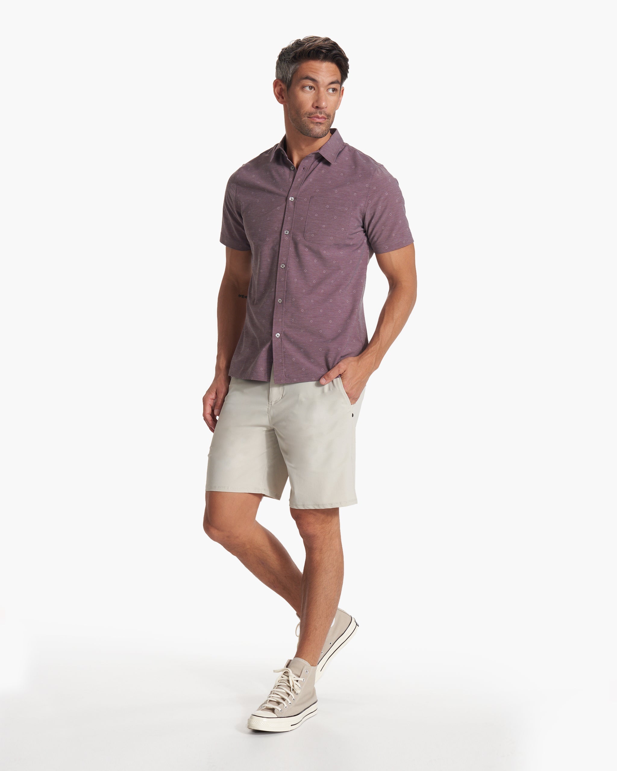 Short Sleeve Bridge Button Down | Hazel Dot - Image 3