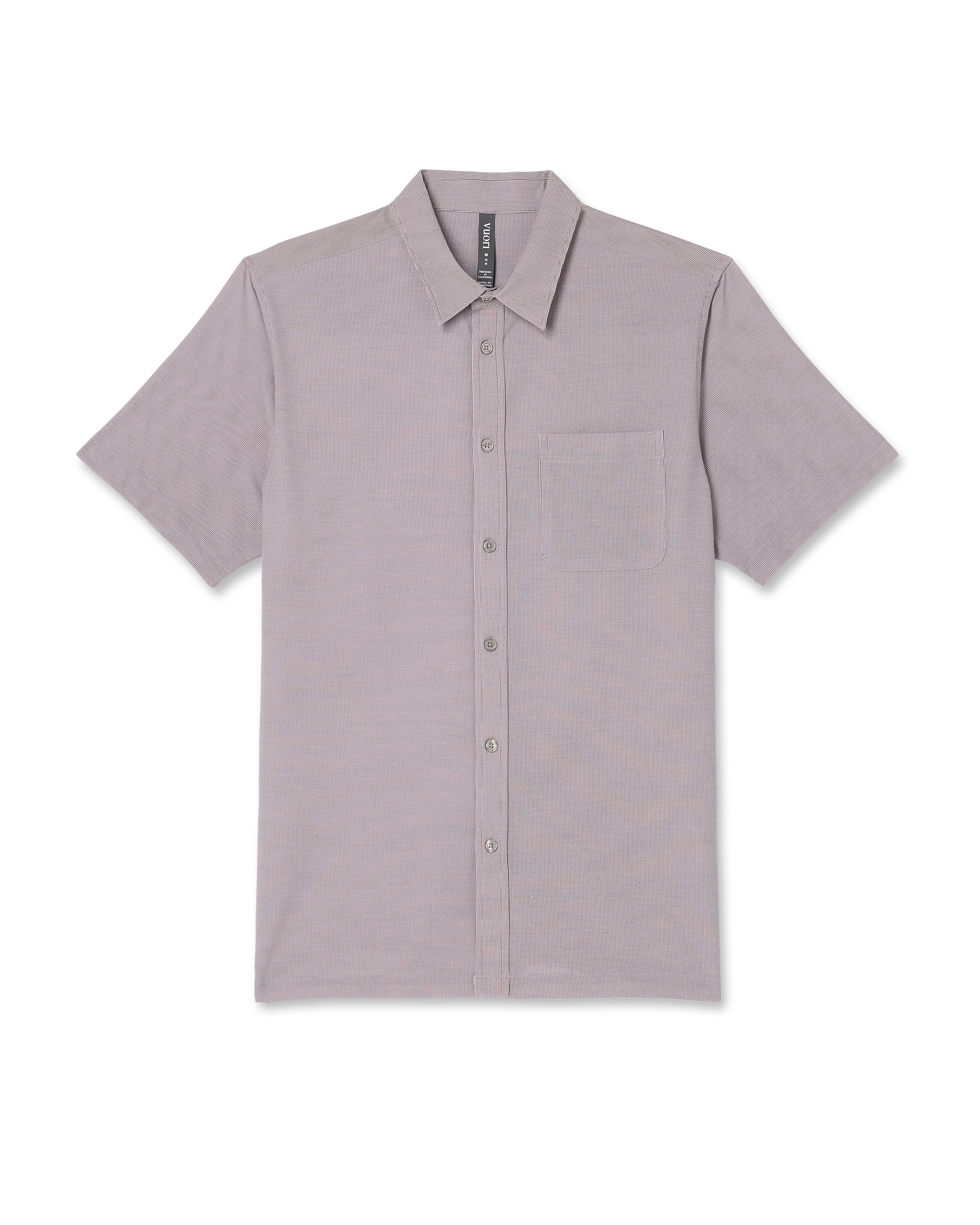 Short Sleeve Bridge Button Down | Sable Mini Stripe - Image 6