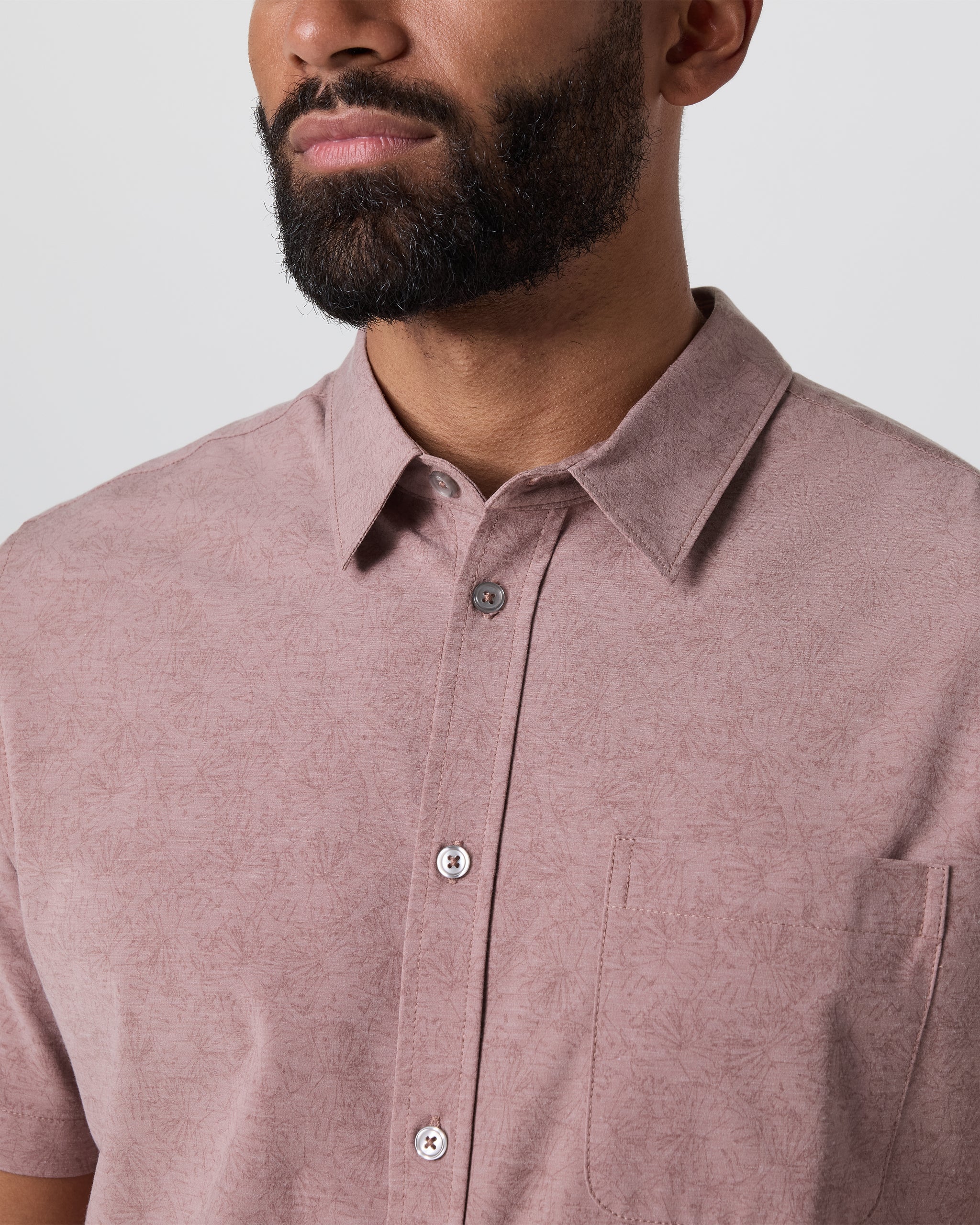 Short Sleeve Bridge Button Down | Zion Rose Water Lily - Image 2