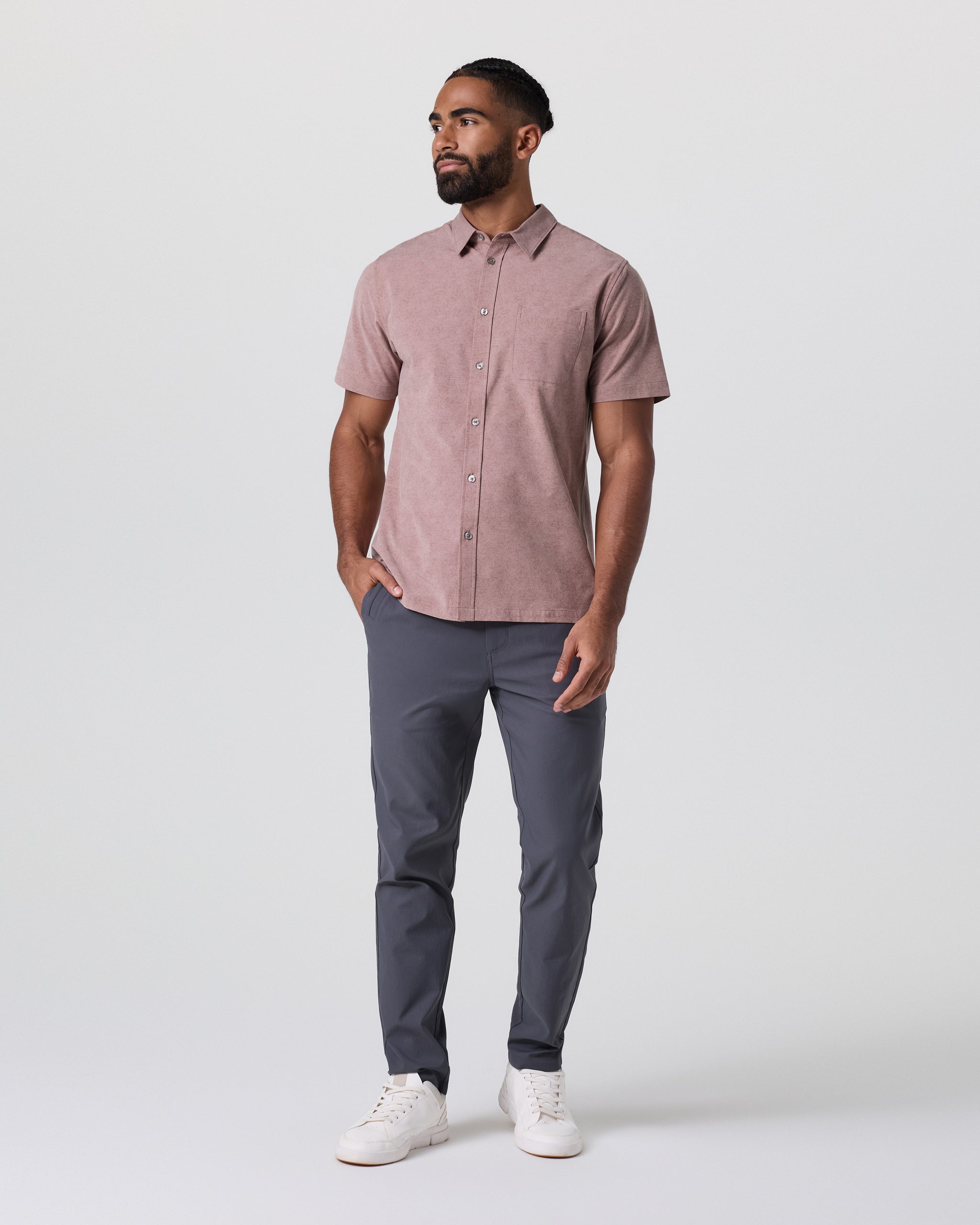 Short Sleeve Bridge Button Down | Zion Rose Water Lily - Image 4