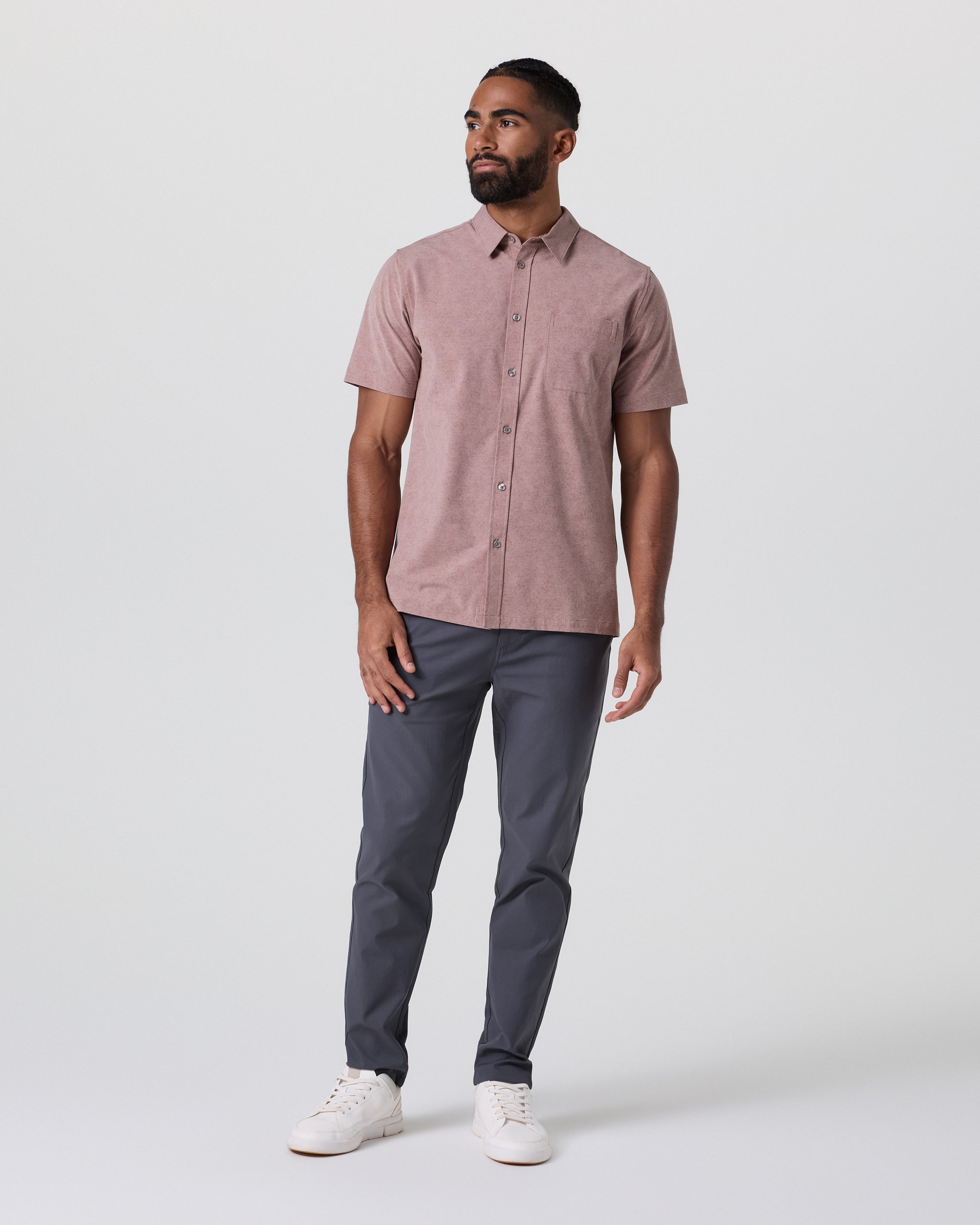 Short Sleeve Bridge Button Down | Zion Rose Water Lily - Image 5