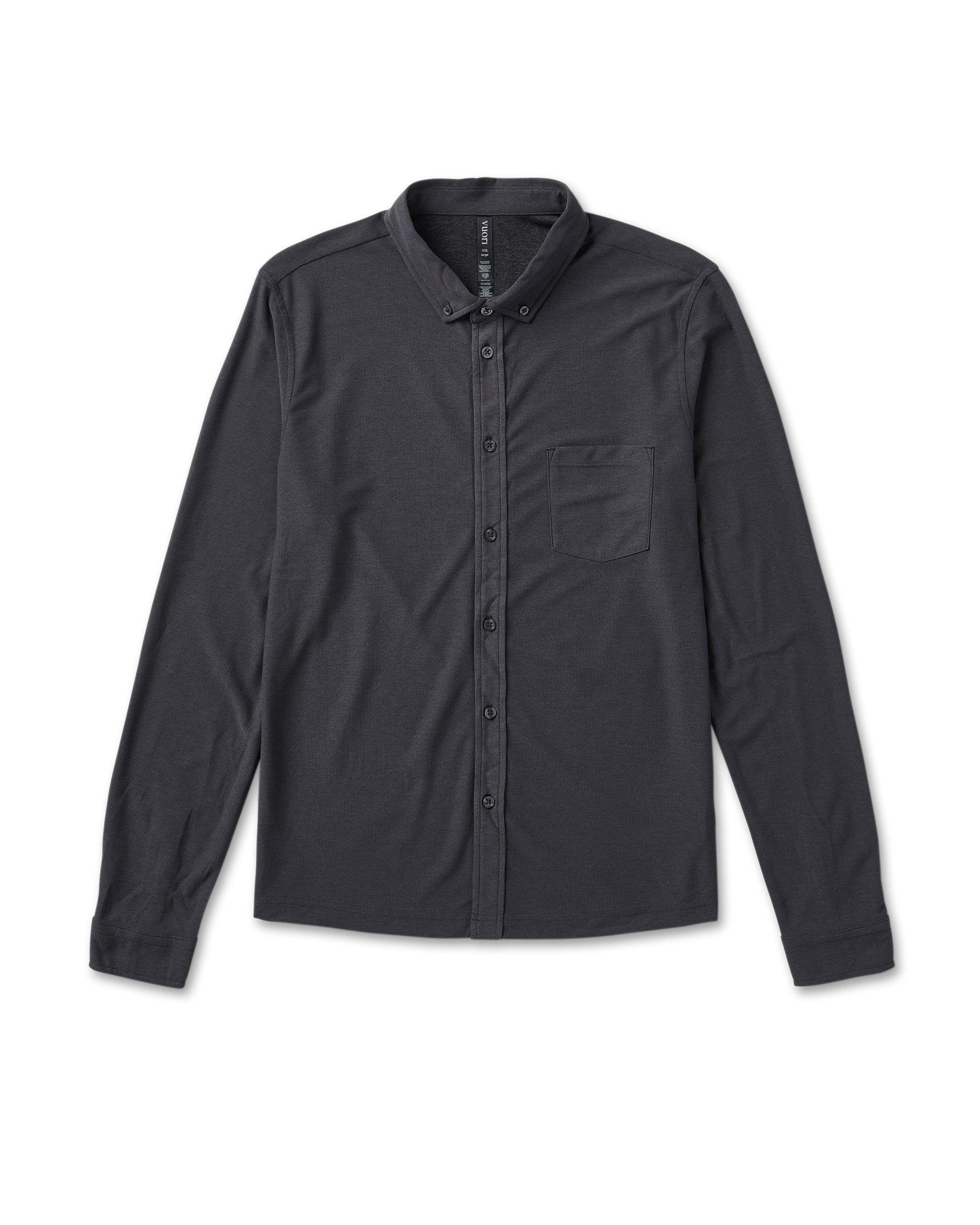 Long Sleeve Ace Button-Down | Charcoal - Image 5