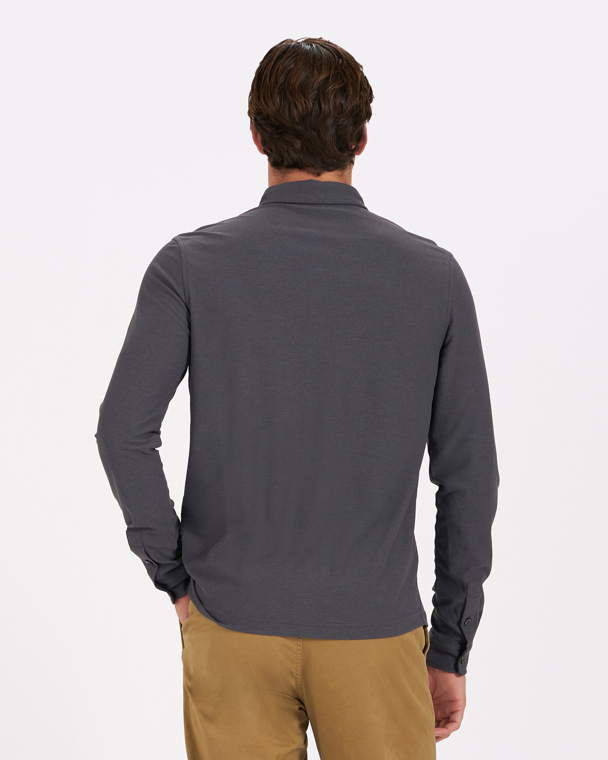 Long Sleeve Ace Button-Down | Charcoal - Image 3