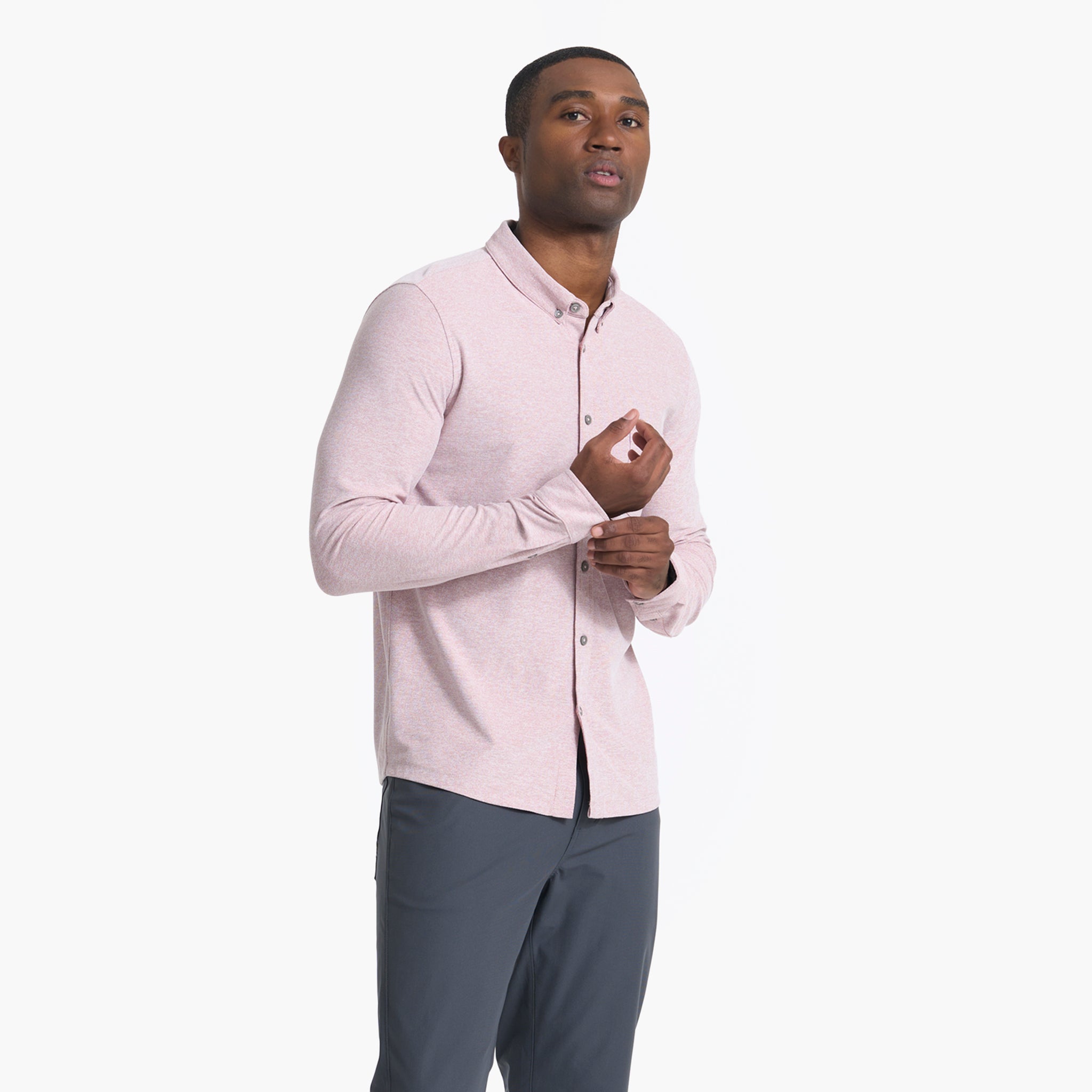 Long Sleeve Ace Button Down | Saltwater Red - Image 3