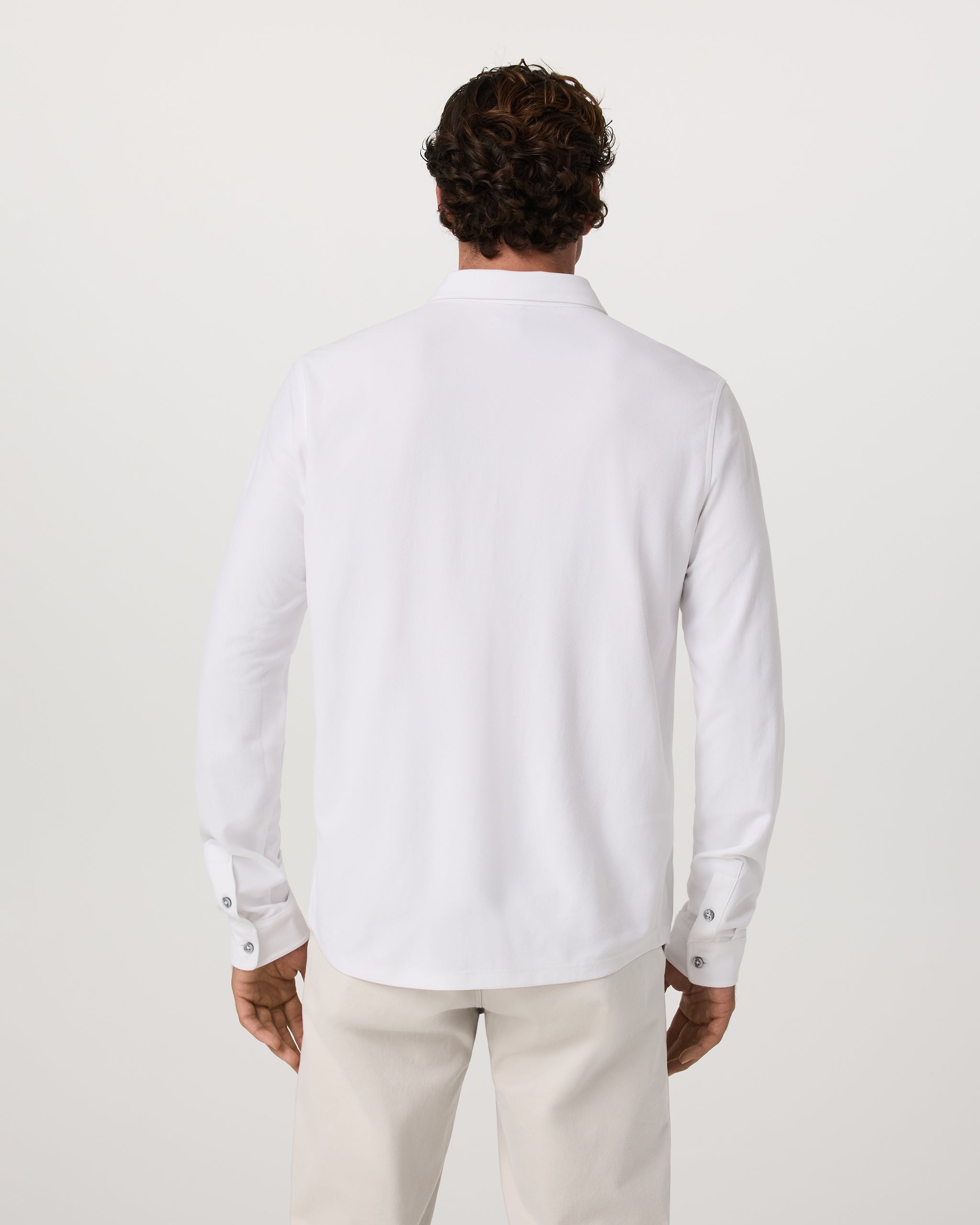 Long Sleeve Ace Button-Down | White - Image 4