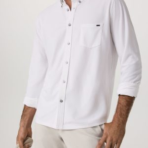 Long Sleeve Ace Button-Down | White