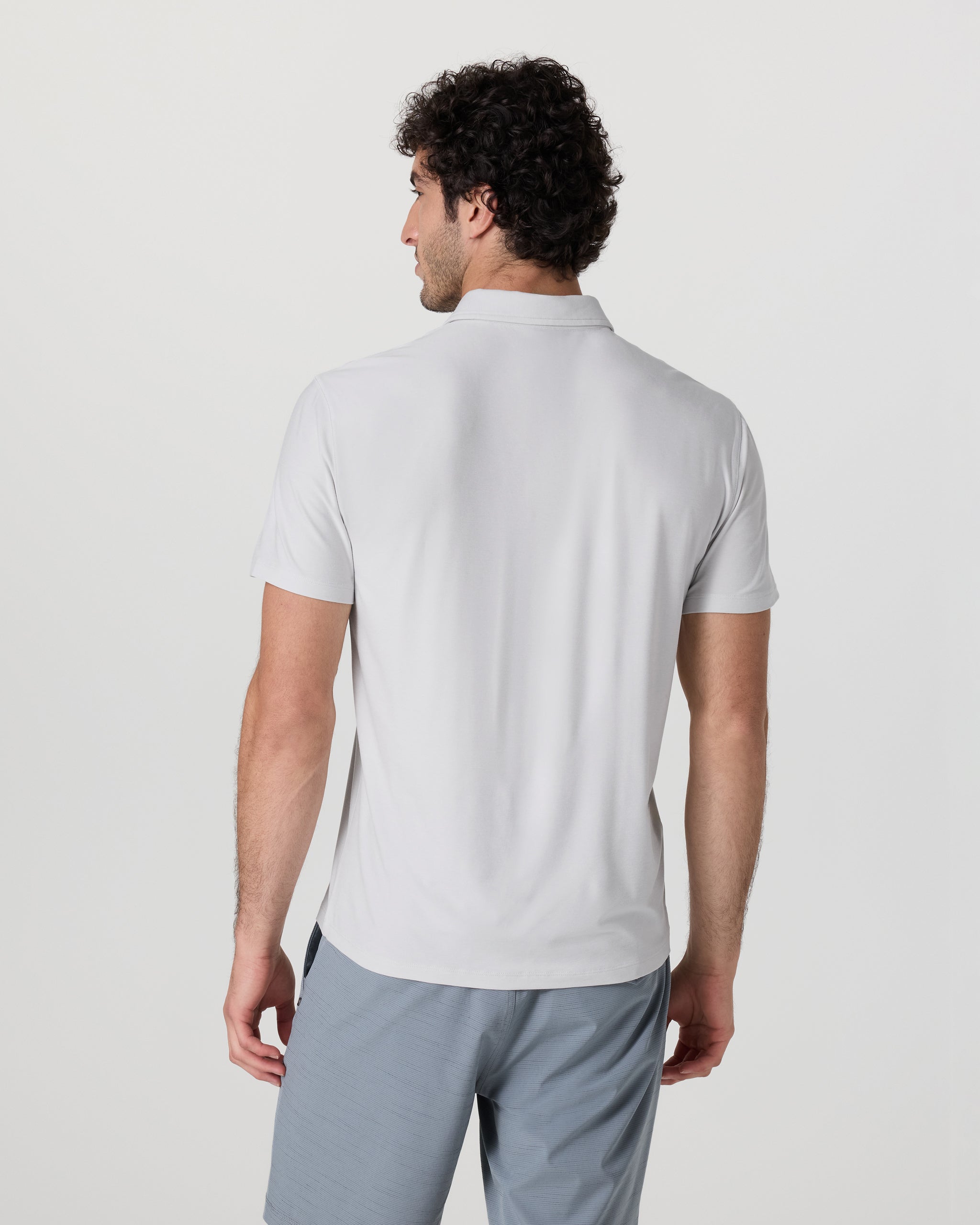 Strato Tech Polo | Frost Grey Heather - Image 2