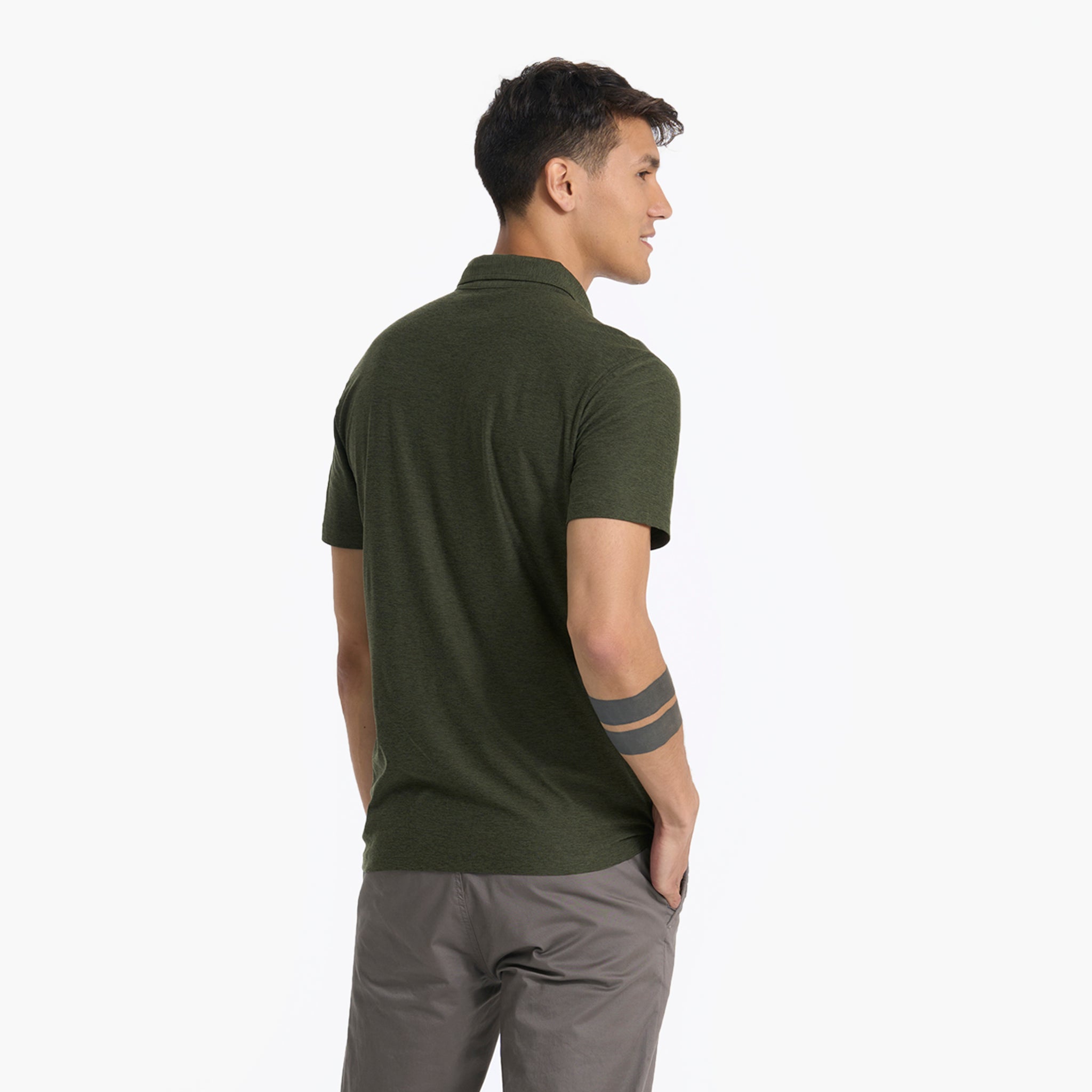 Strato Tech Polo | Forest Heather - Image 3