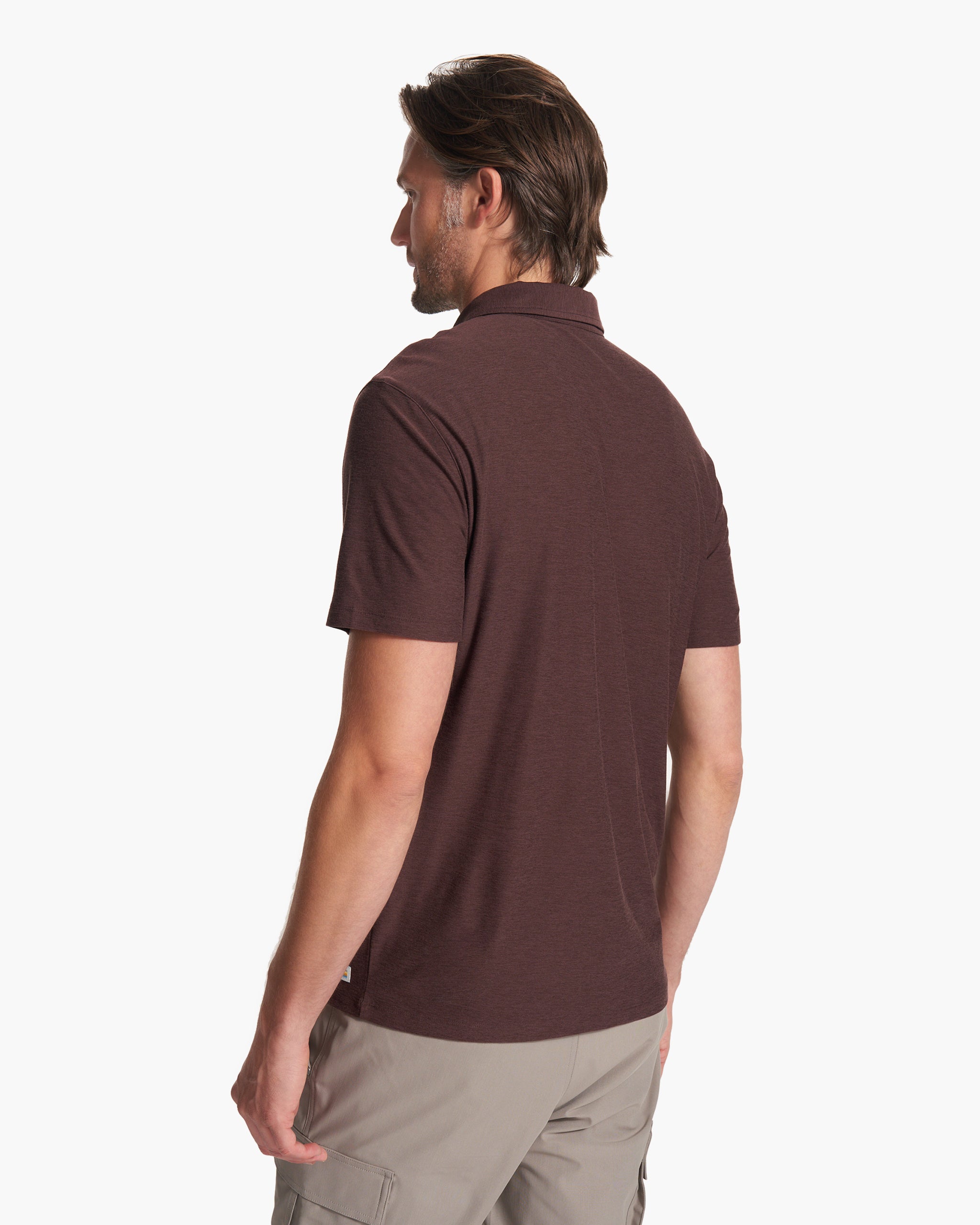Strato Tech Polo | Mahogany Heather - Image 4