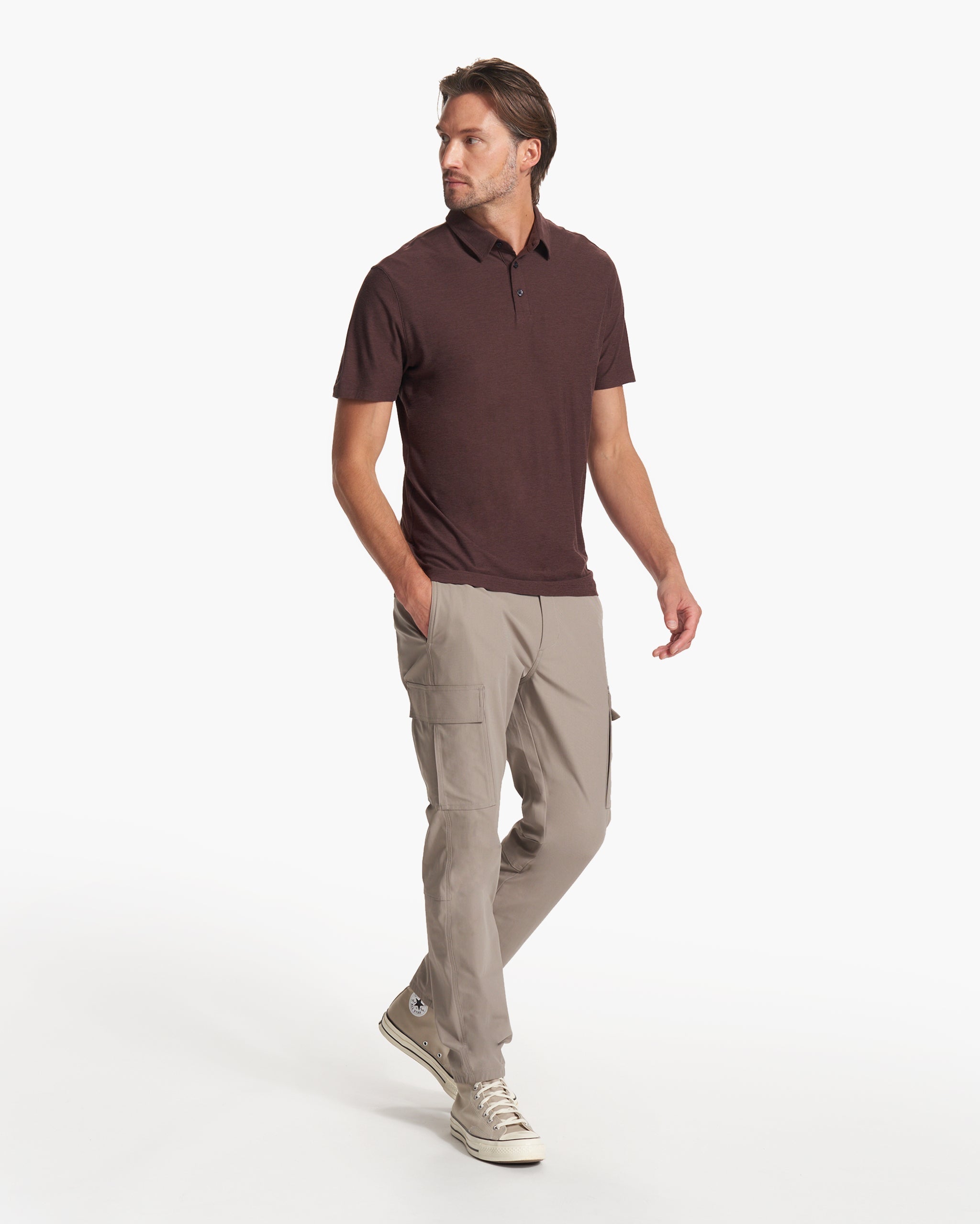 Strato Tech Polo | Mahogany Heather - Image 5
