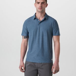 Strato Tech Polo | Pool Blue Heather