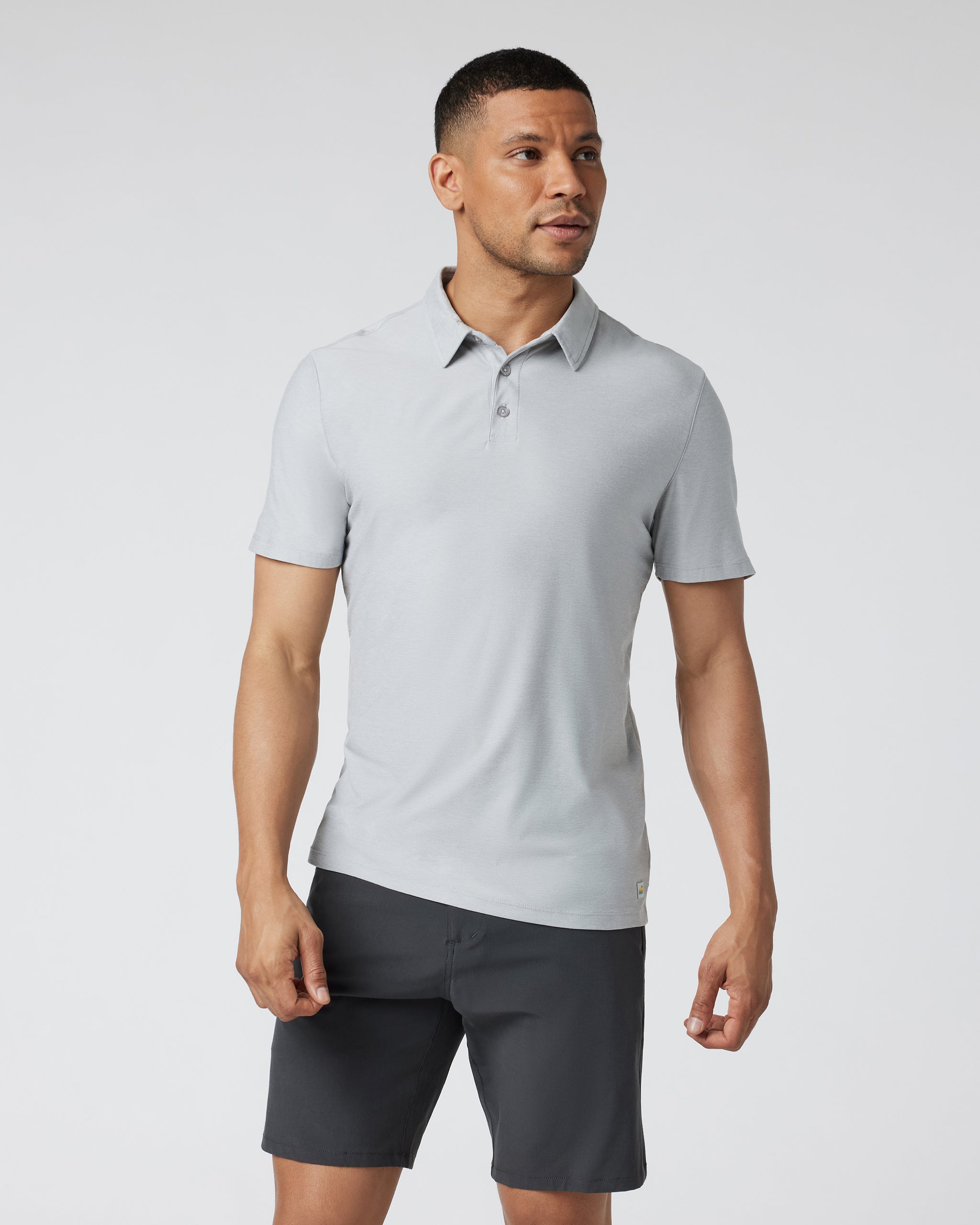 Strato Tech Polo | Platinum Heather - Image 2
