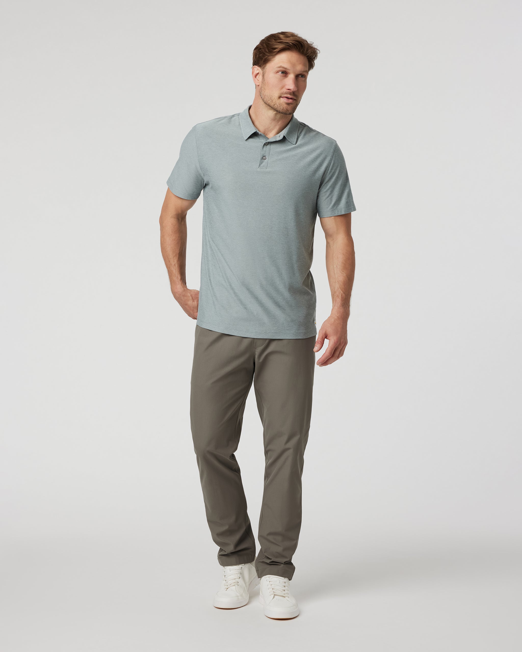 Strato Tech Polo | Vintage Pistachio Heather - Image 3
